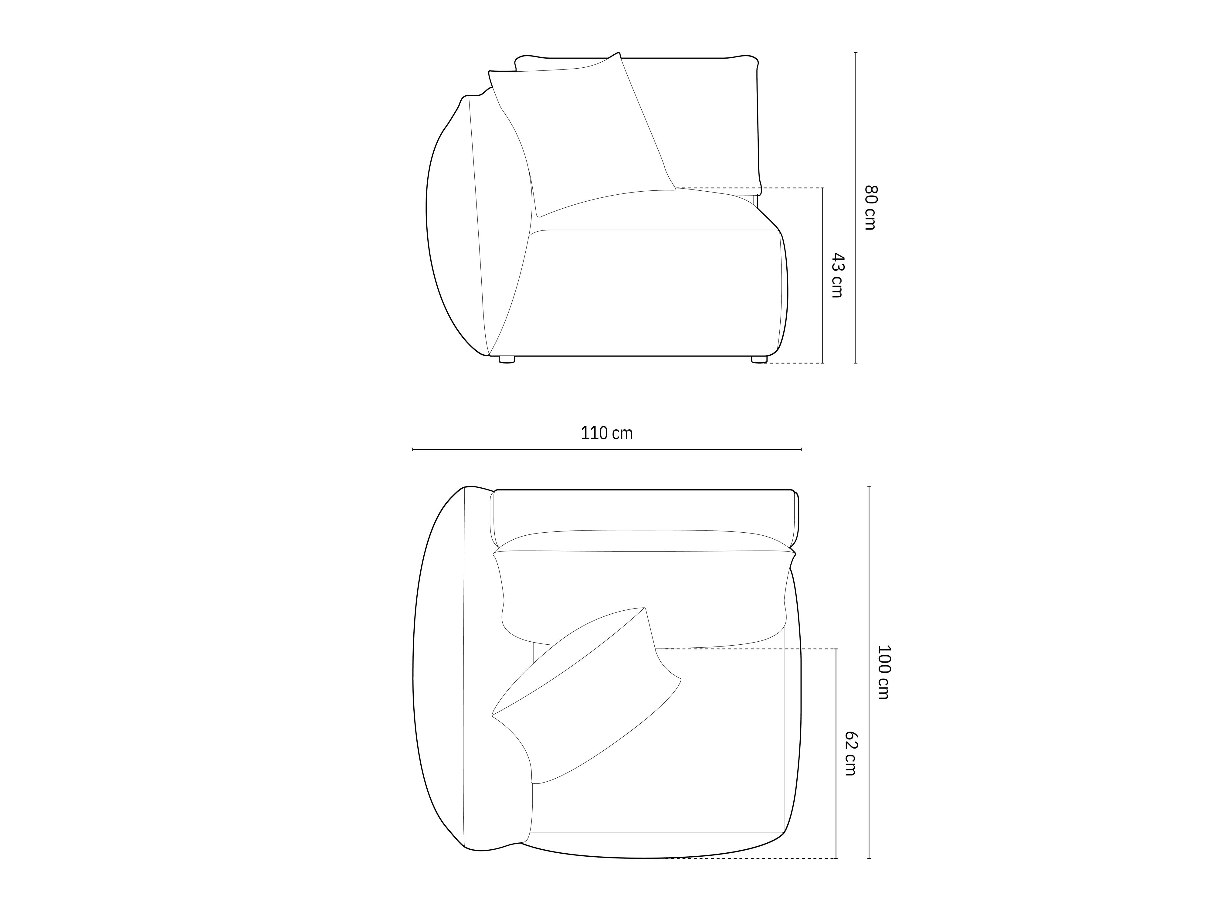 Modul Chris 110x100cm, Material: Strukturstoff