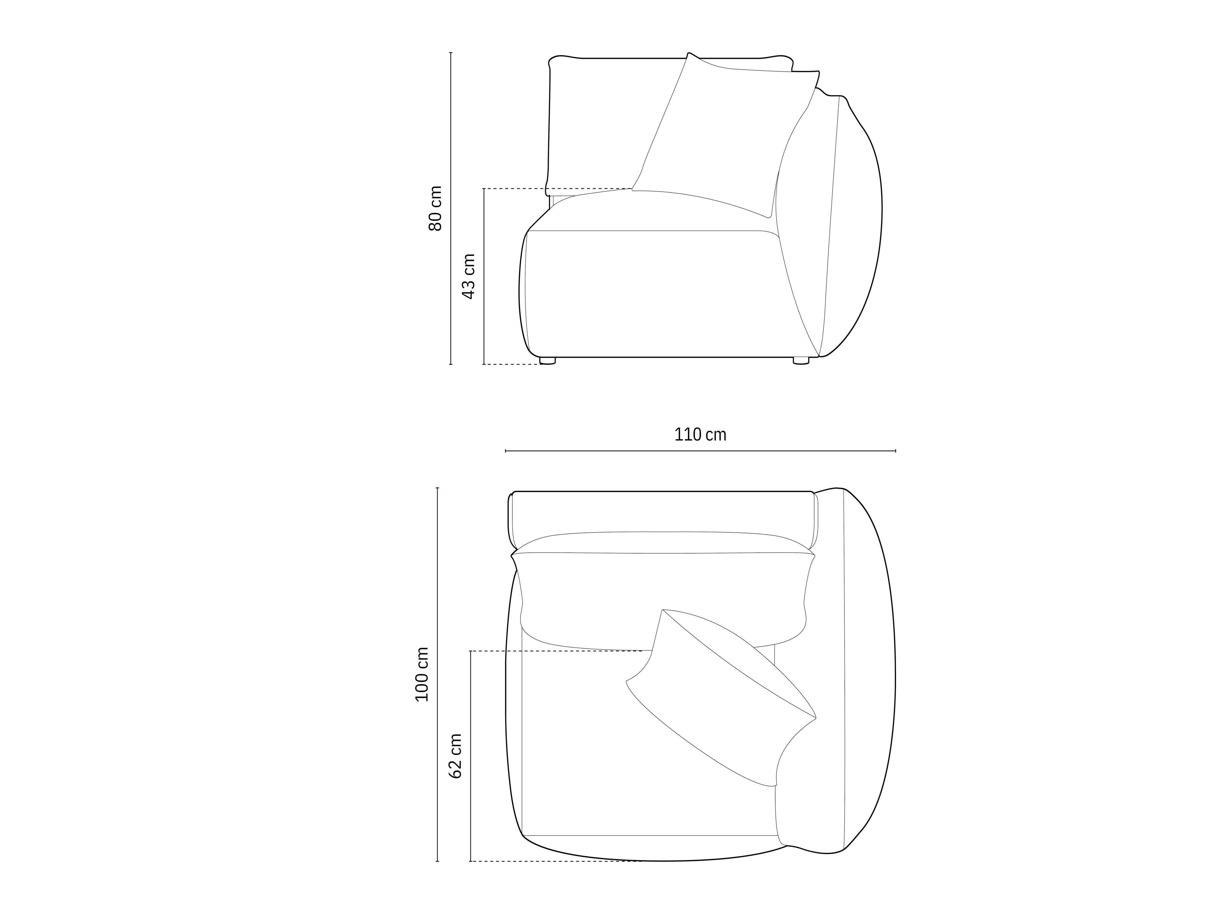 Modul Chris 110x100cm, Material: Strukturstoff