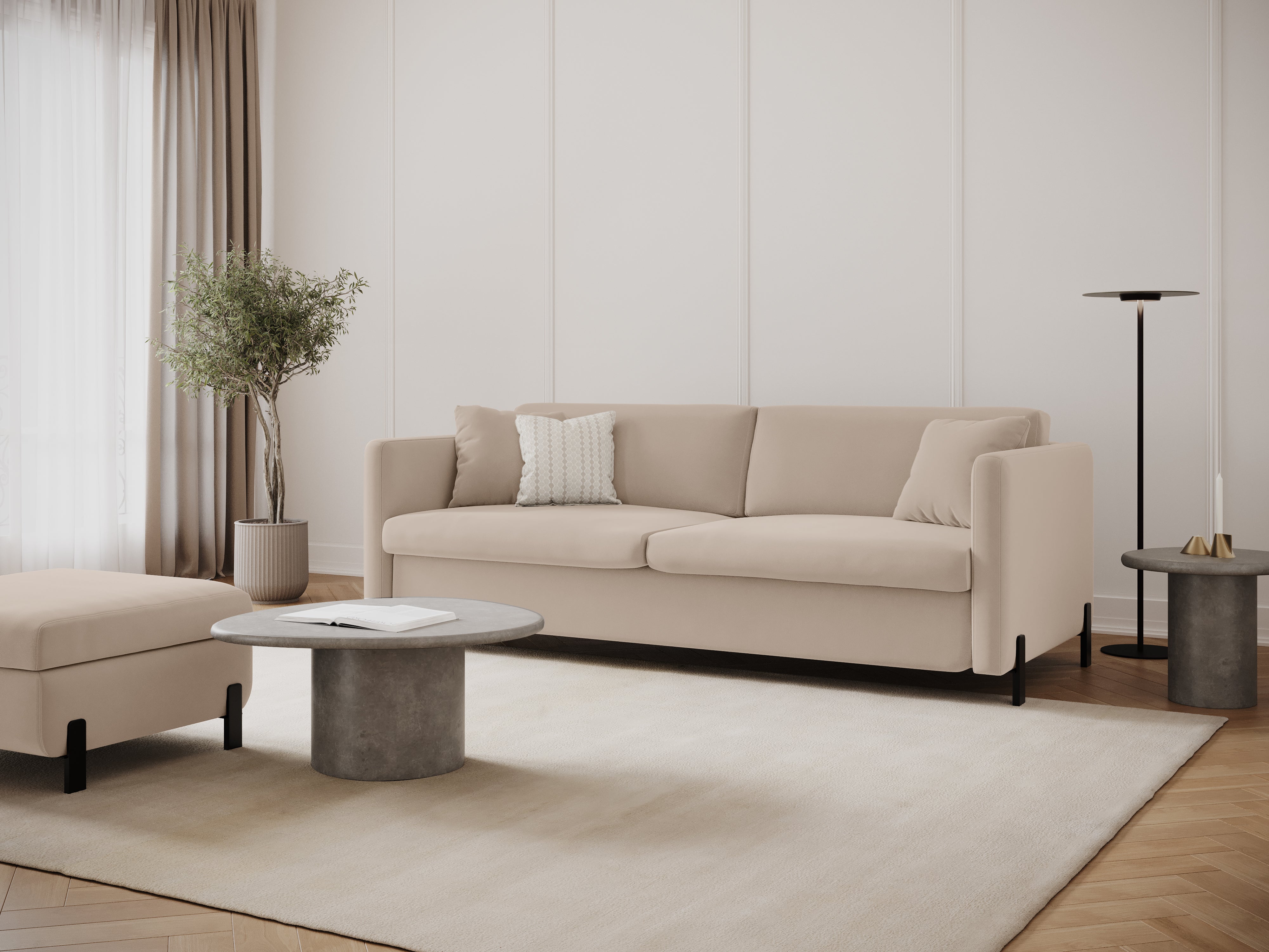 Sofa Gloria 202x102cm, Material: Samt