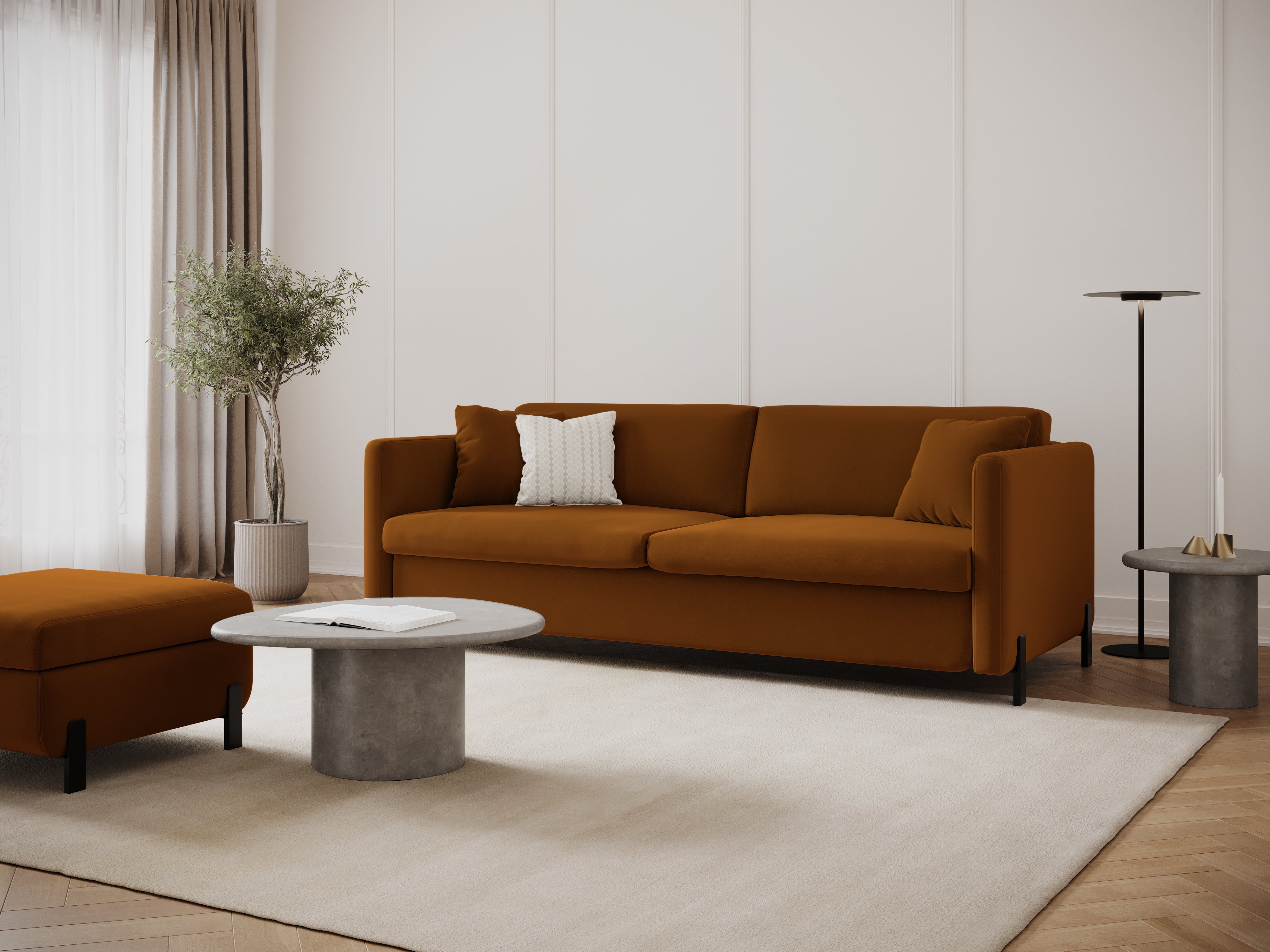 Sofa Gloria 202x102cm, Material: Samt