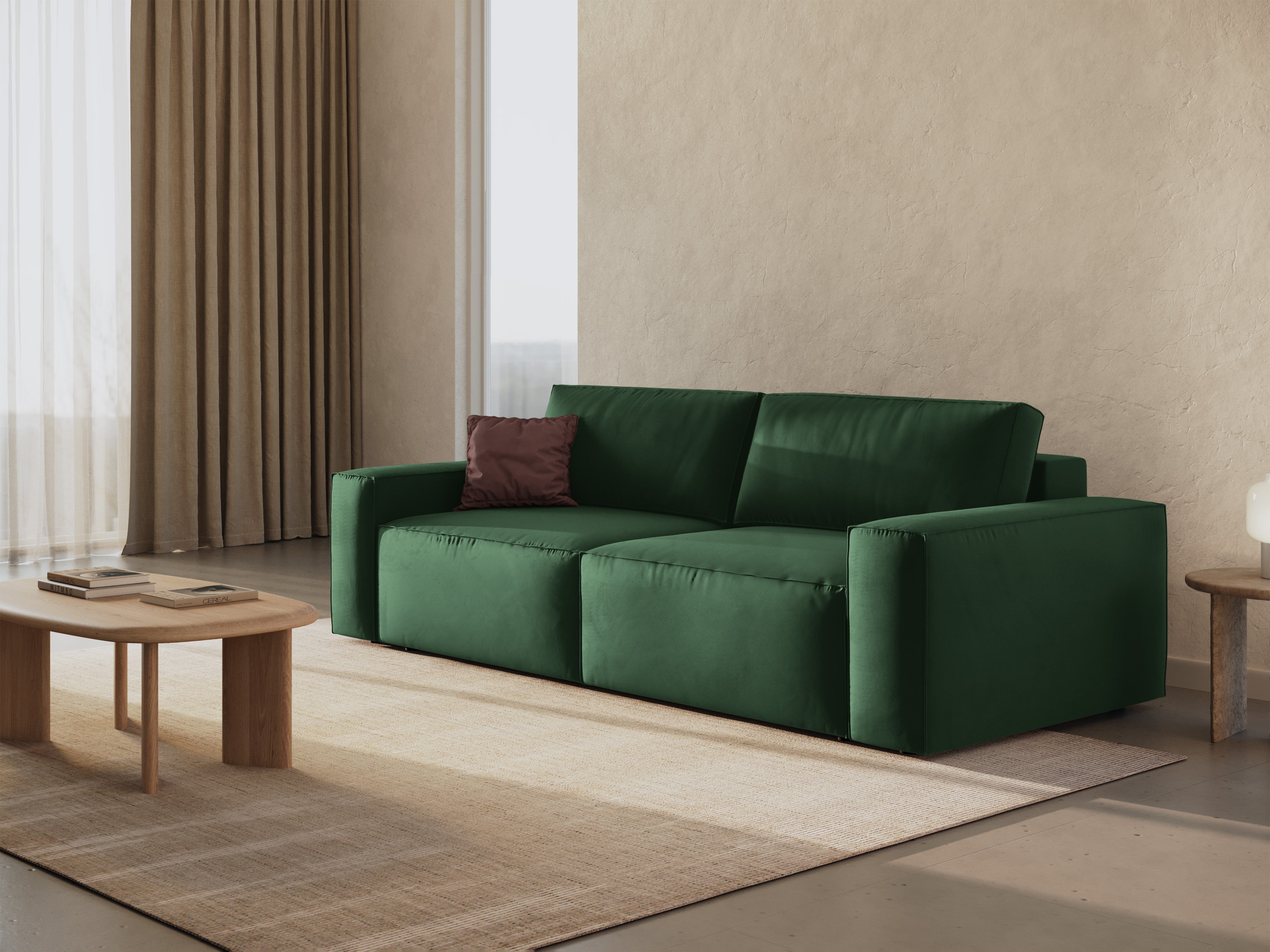 Jodie Schlafsofa 3-Sitzer, Material: Samt