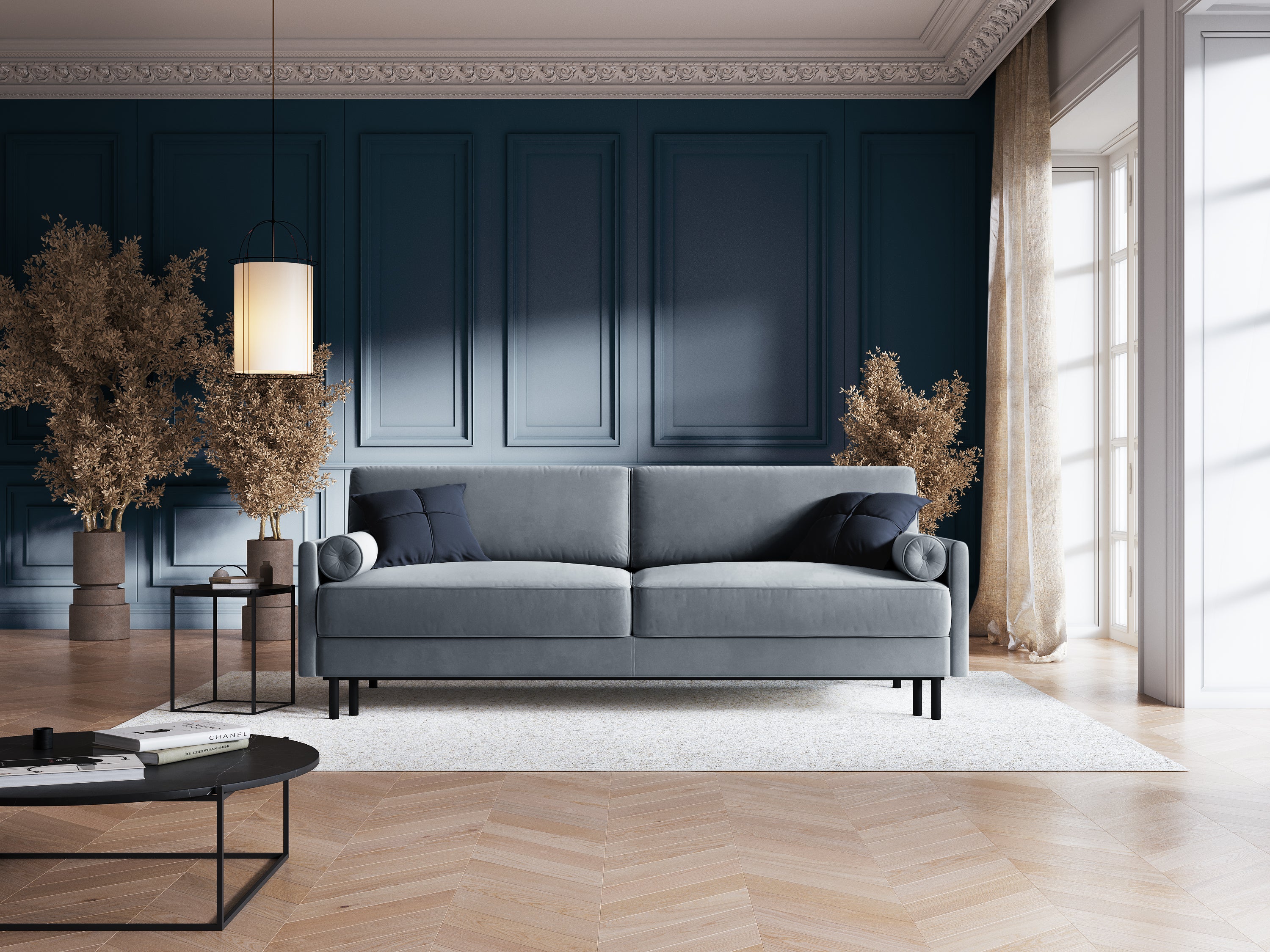 Scott Sofa, 3 Sitze, 212x97cm, Material: Samt