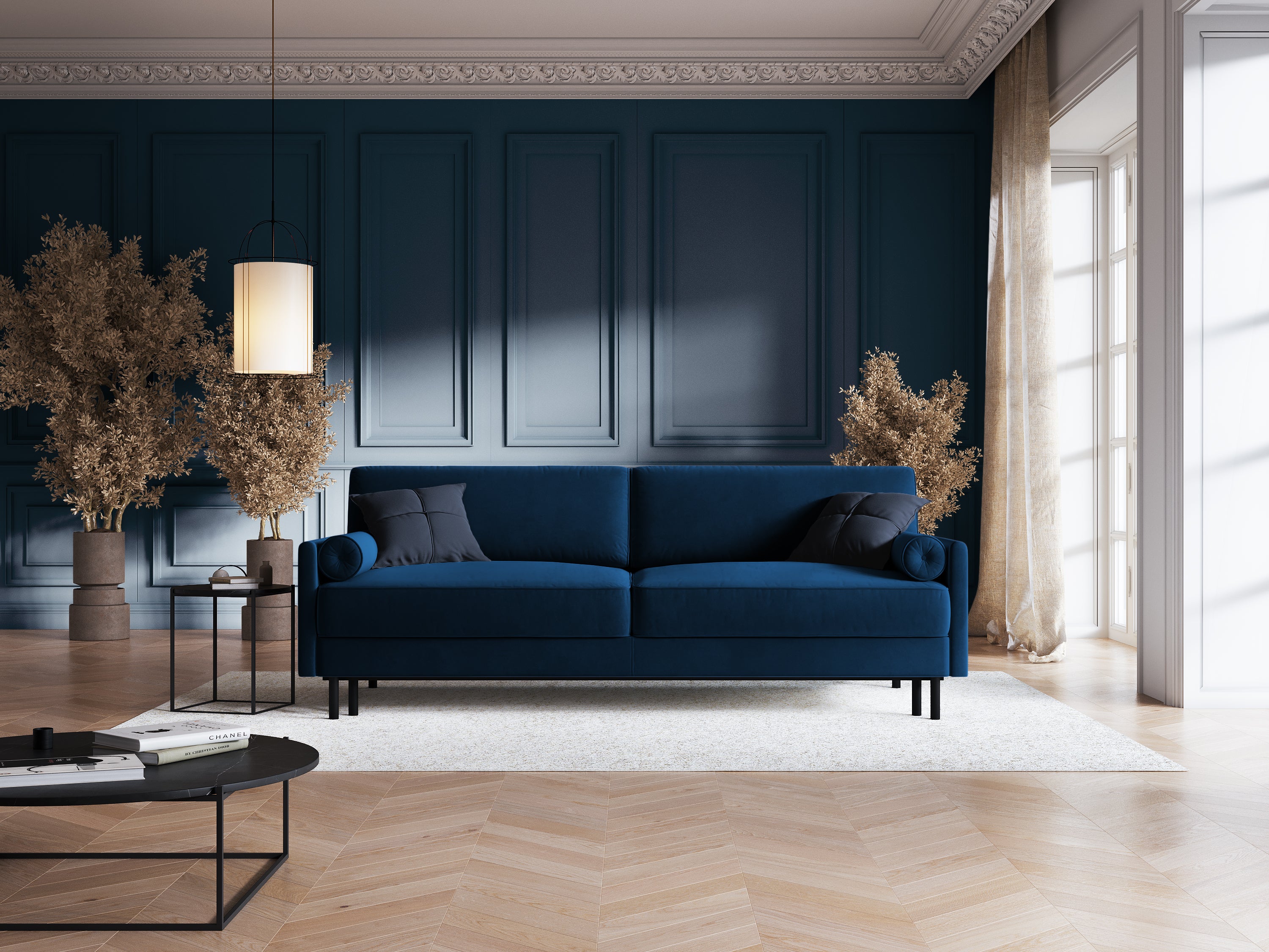 Scott Sofa, 3 Sitze, 212x97cm, Material: Samt