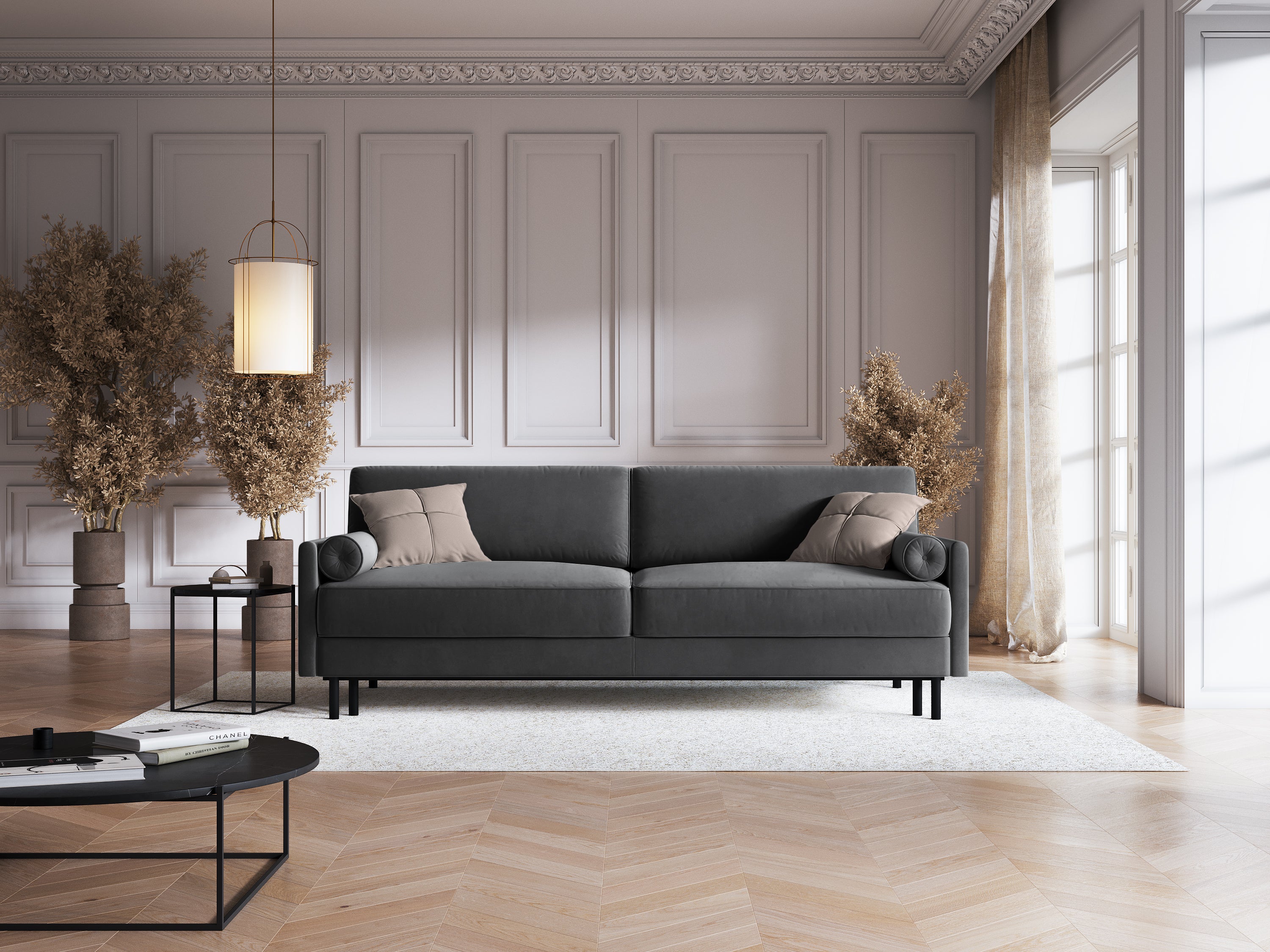 Scott Sofa, 3 Sitze, 212x97cm, Material: Samt