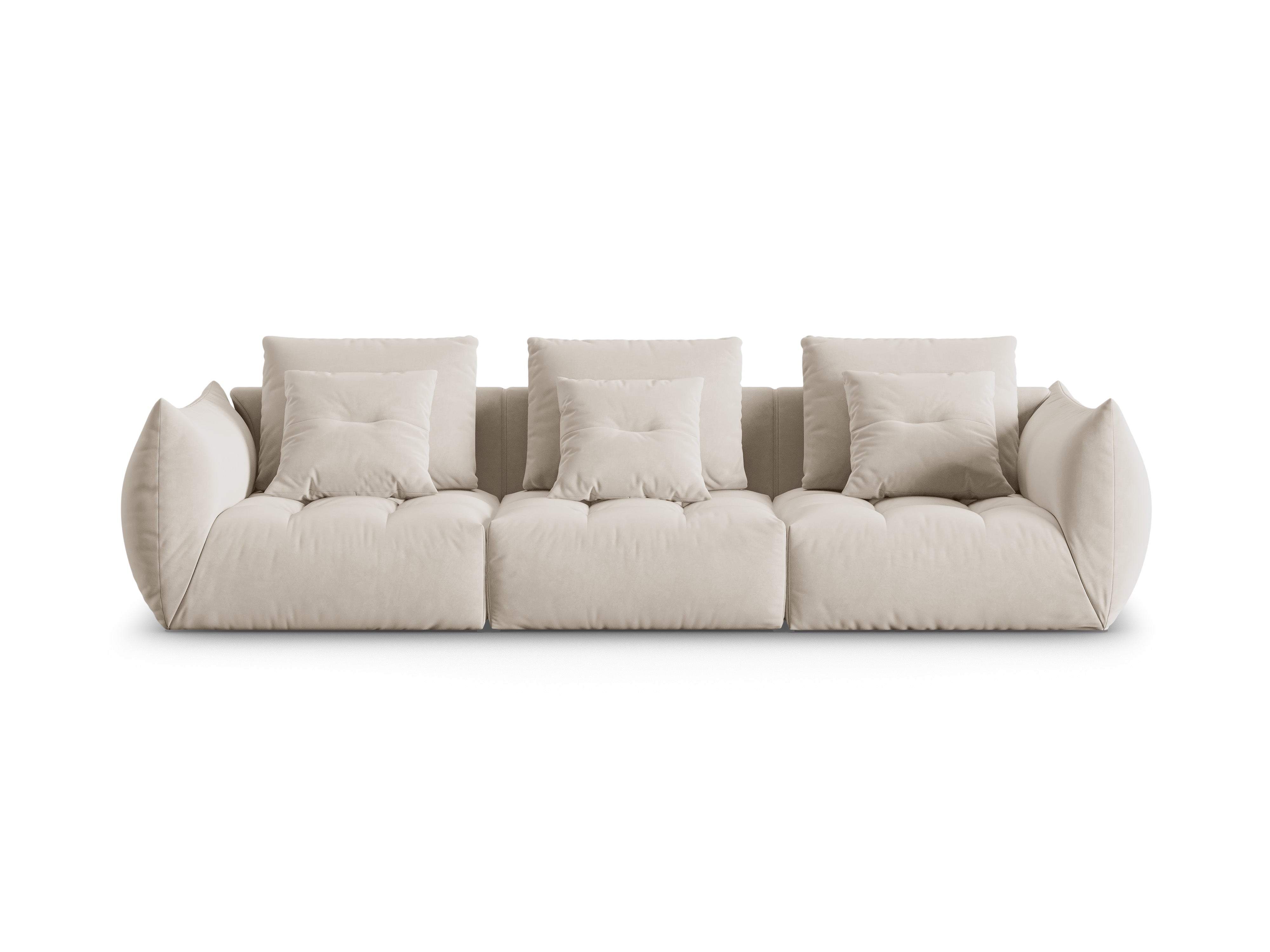 Bloom Sofa, 4 Sitze, 332x106 cm, Material: Samt