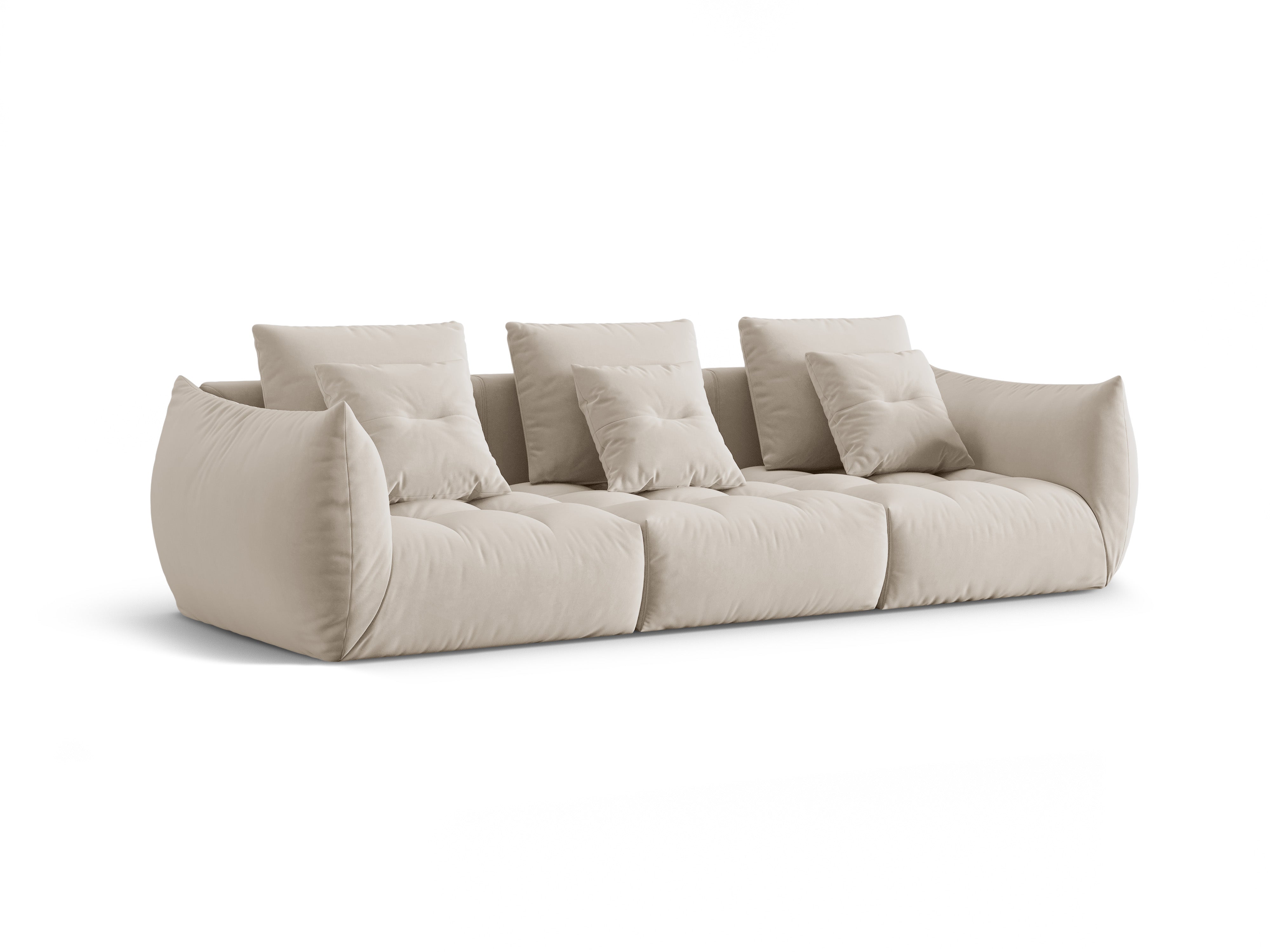 Bloom Sofa, 4 Sitze, 332x106 cm, Material: Samt