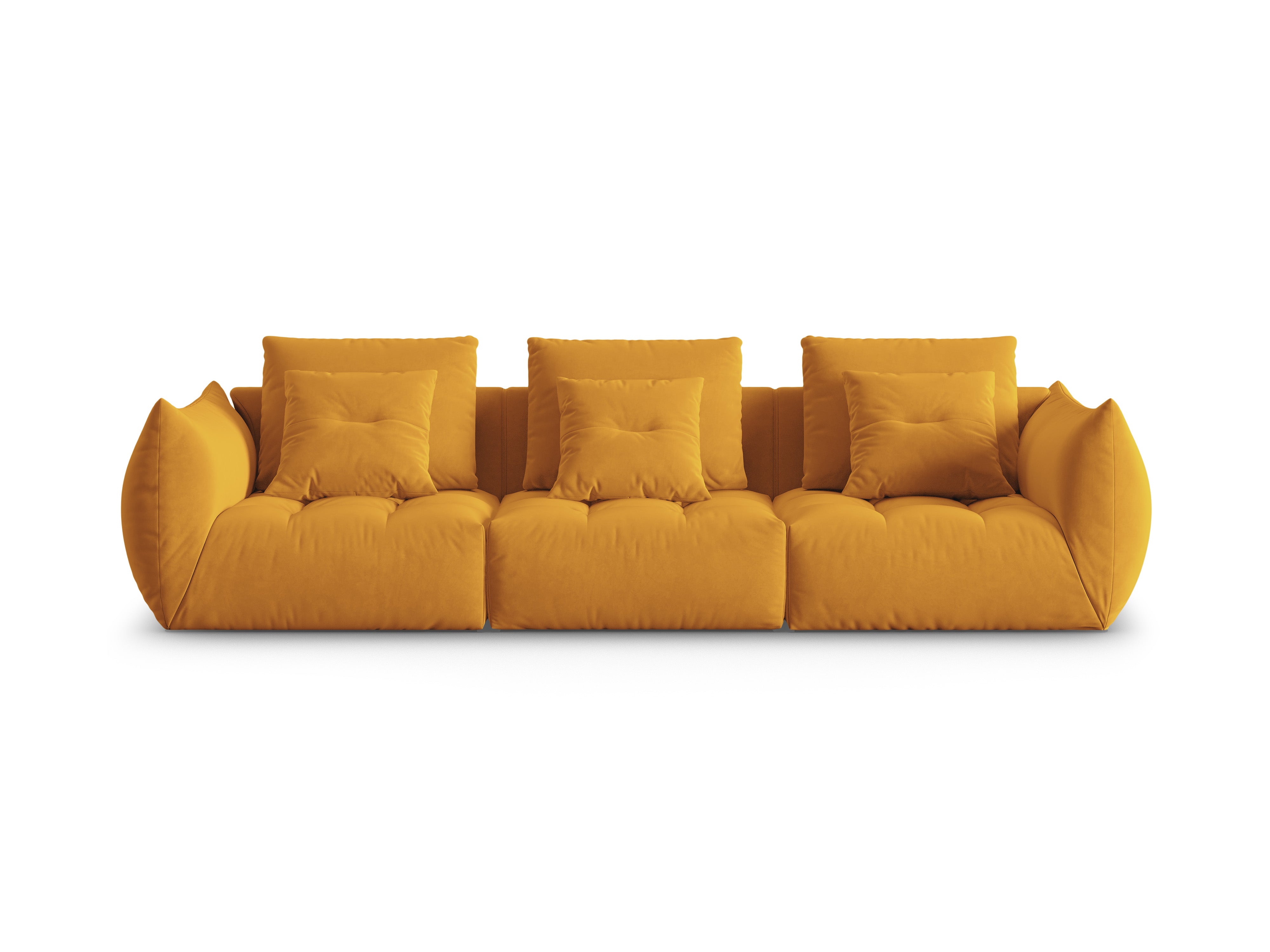 Bloom Sofa, 4 Sitze, 332x106 cm, Material: Samt