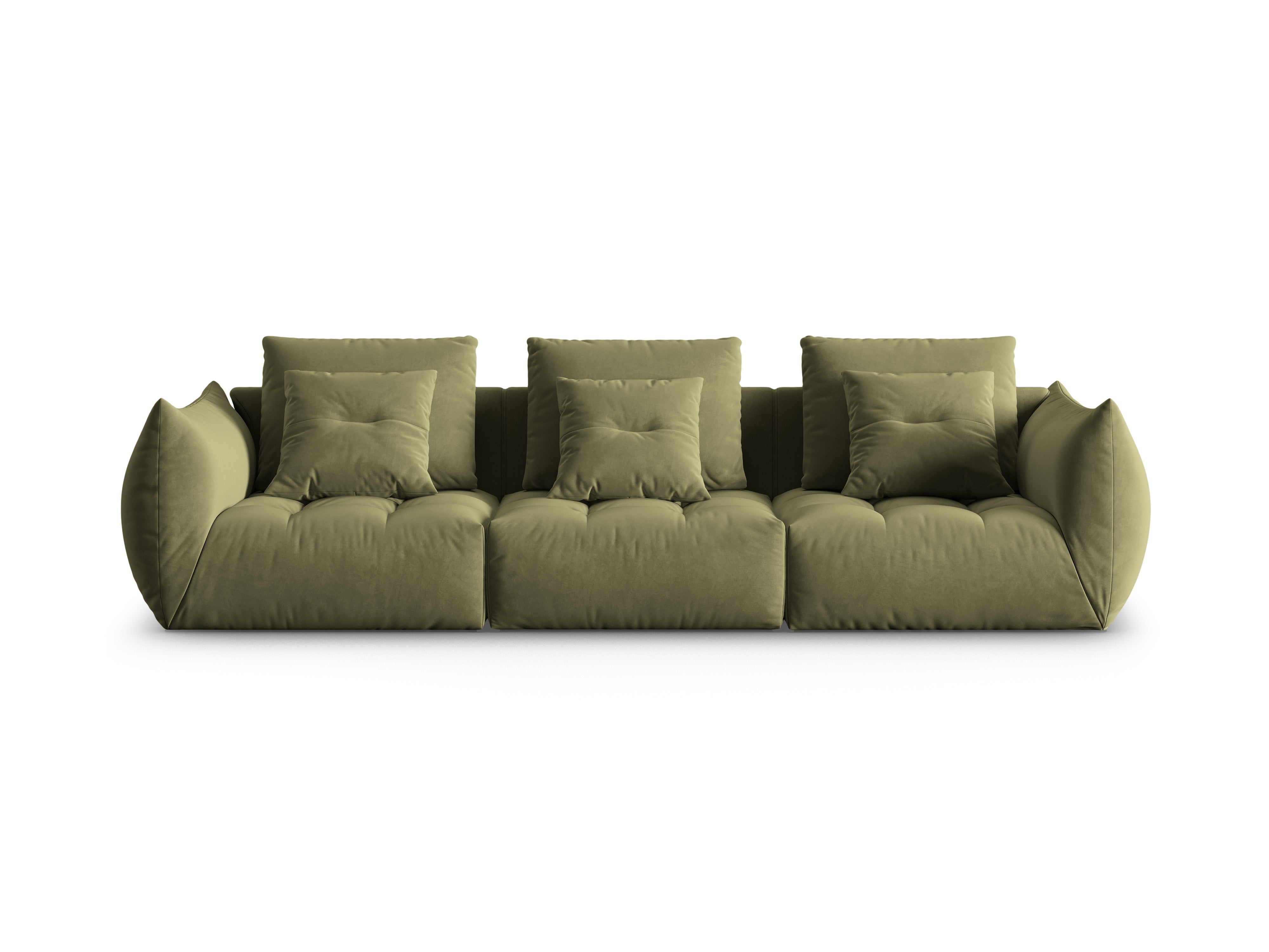 Bloom Sofa, 4 Sitze, 332x106 cm, Material: Samt
