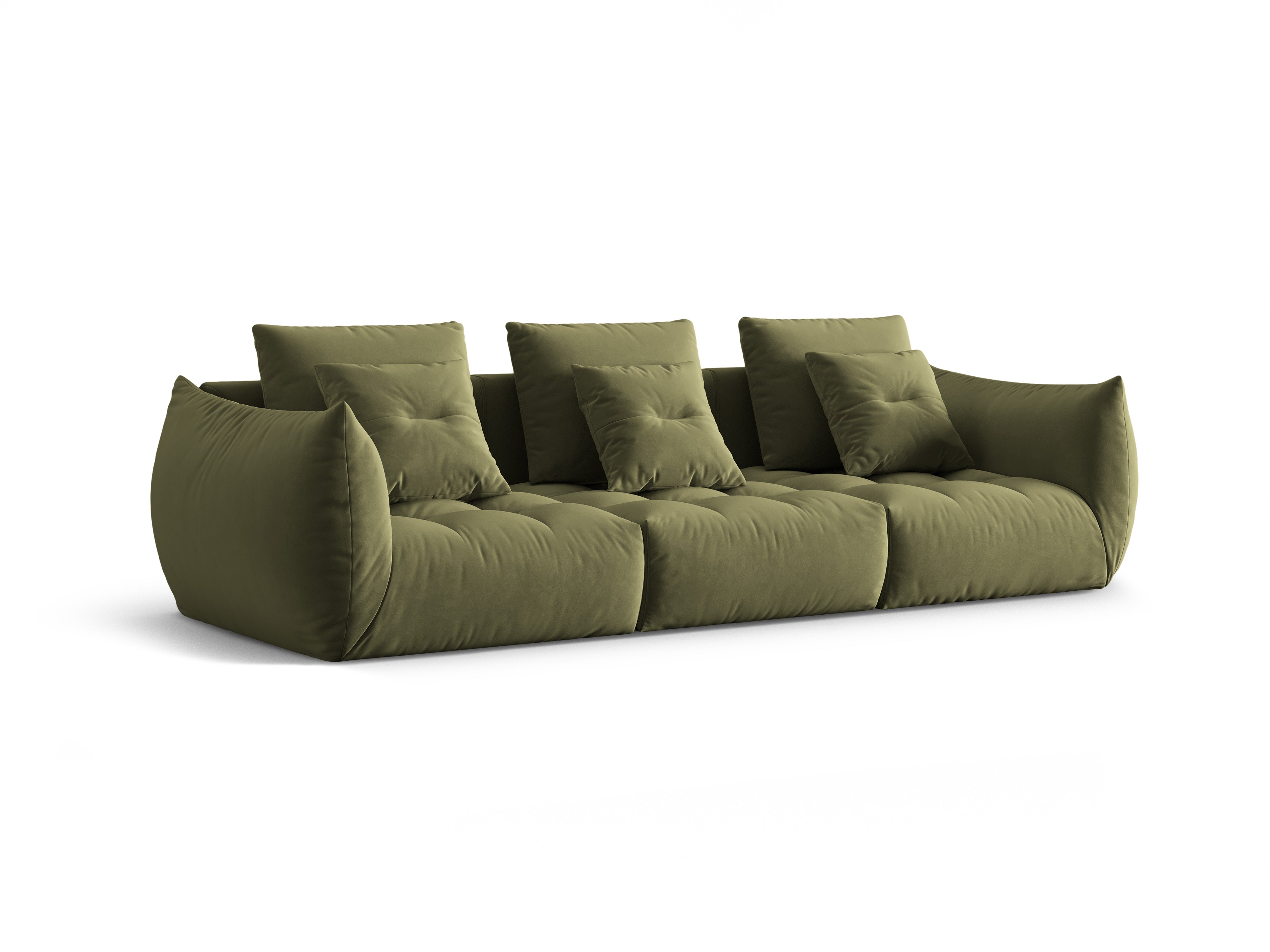 Bloom Sofa, 4 Sitze, 332x106 cm, Material: Samt