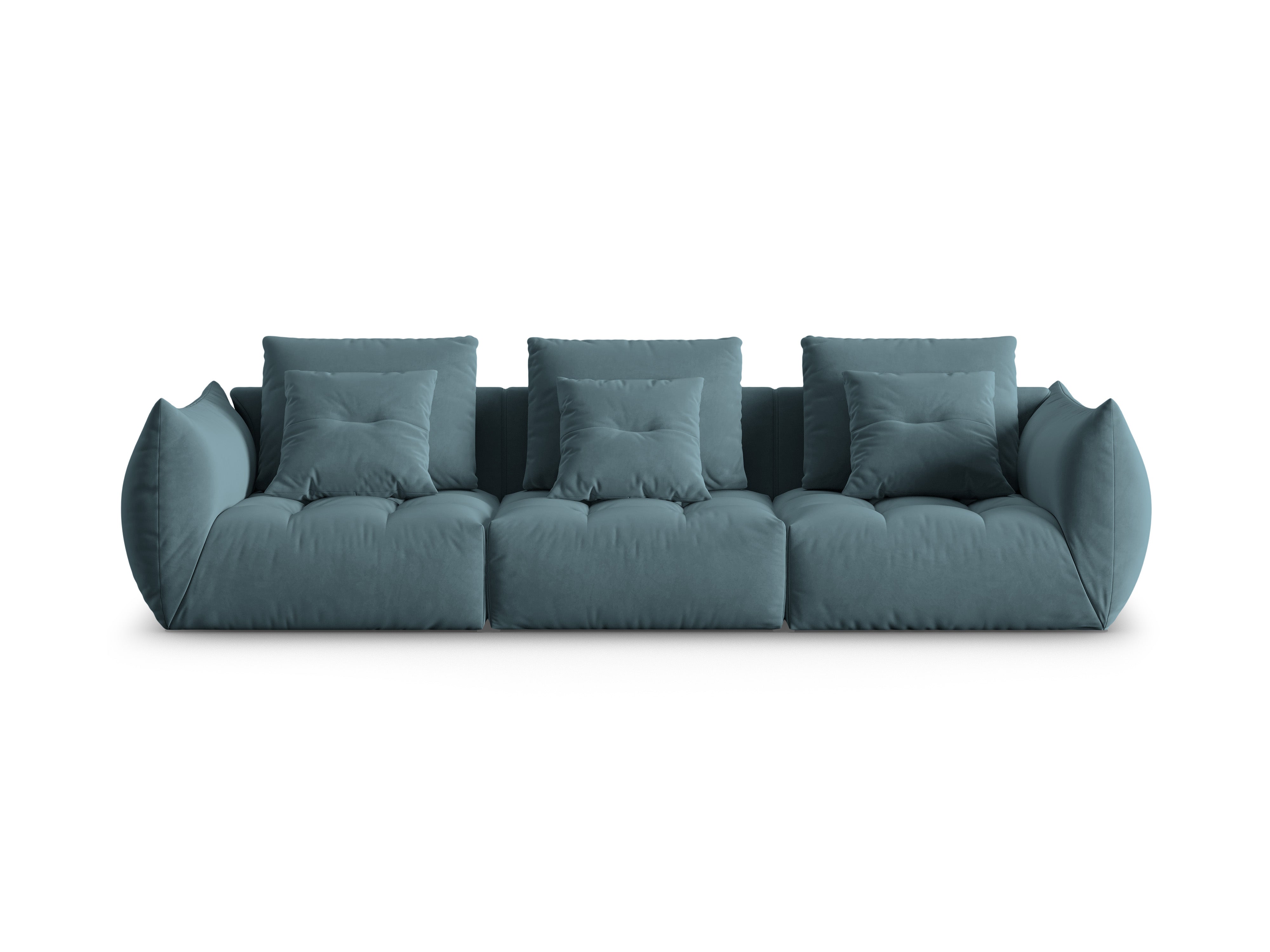 Bloom Sofa, 4 Sitze, 332x106 cm, Material: Samt