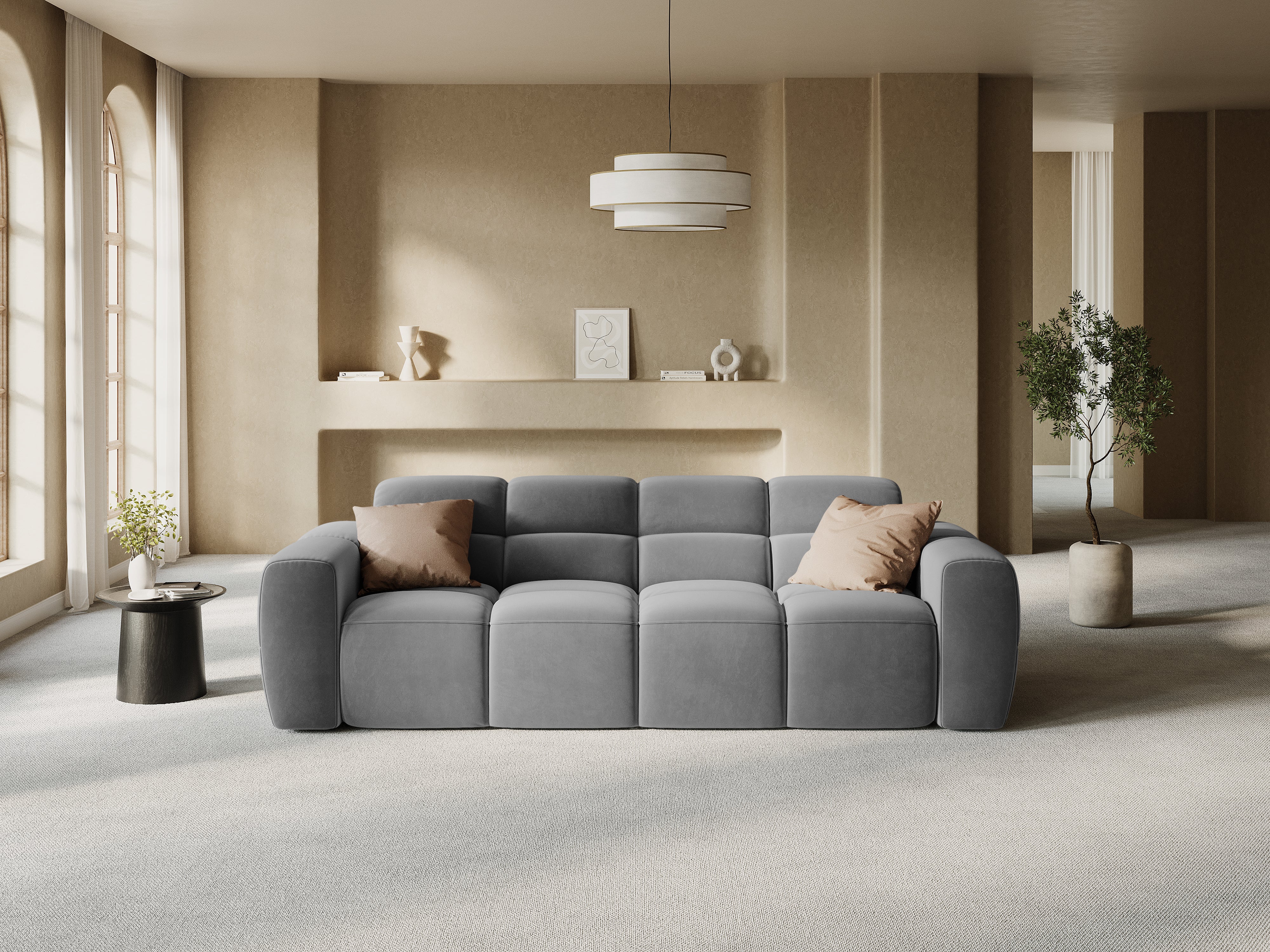 Sofa Lisa 256x101cm, Material: Samt