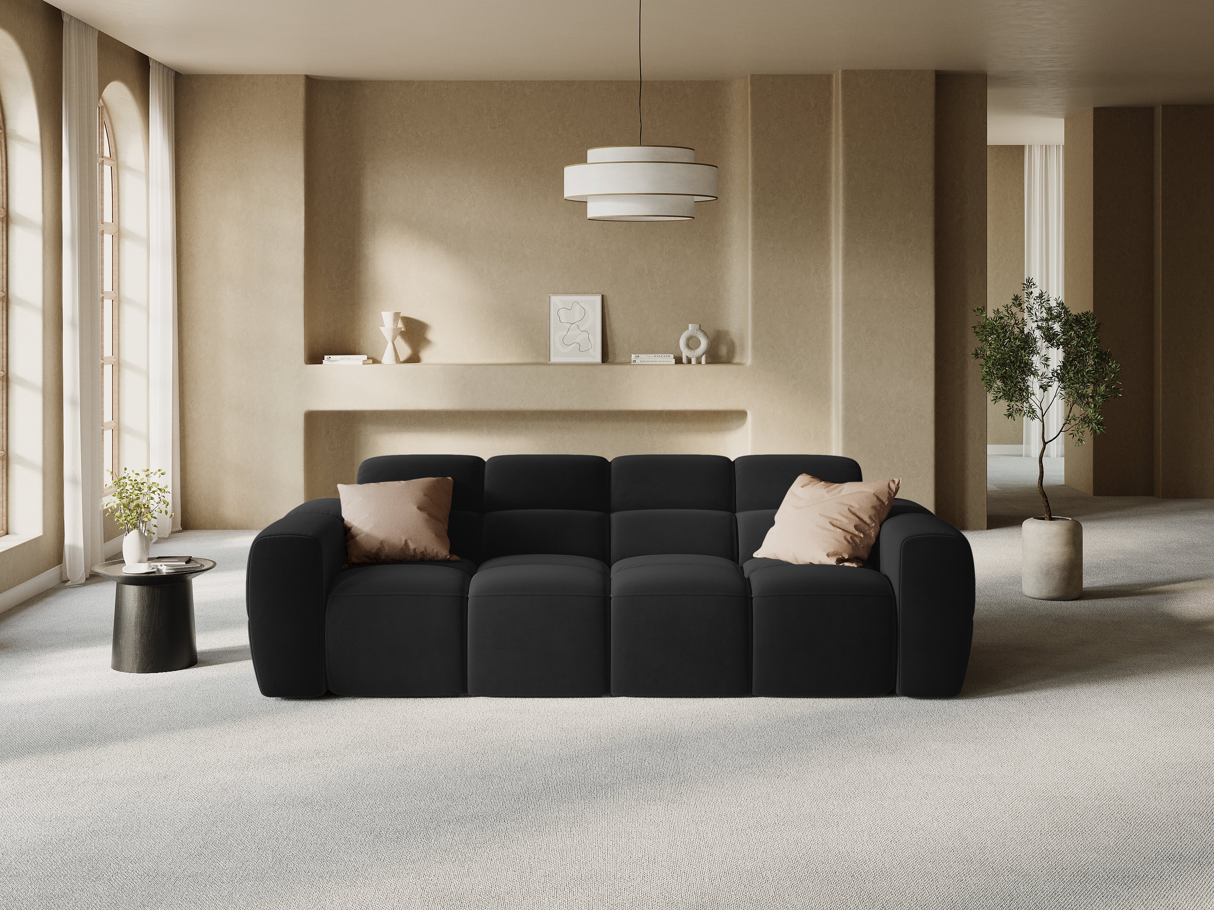 Sofa Lisa 256x101cm, Material: Samt