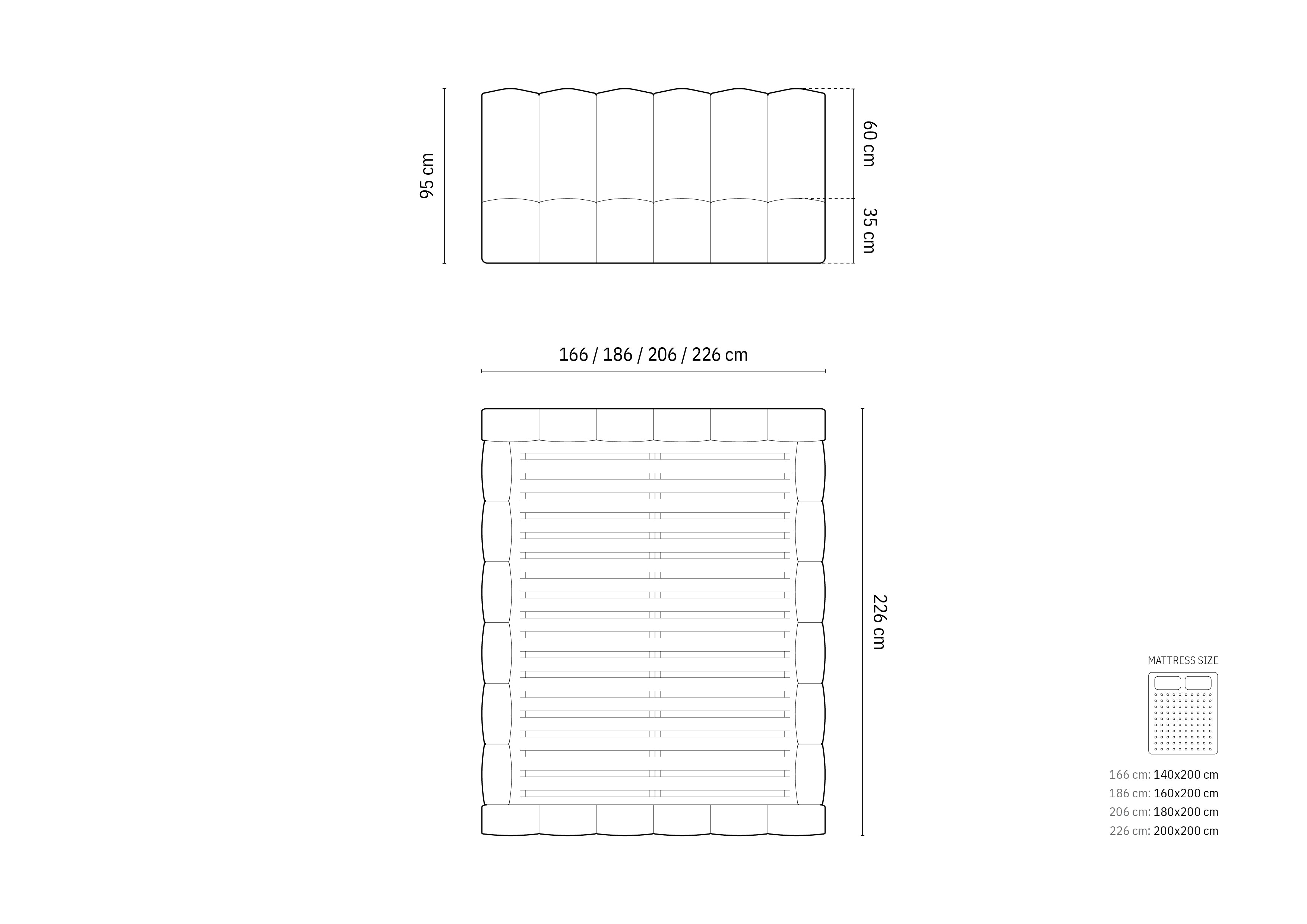 Lupine bett, Material: Strukturstoff