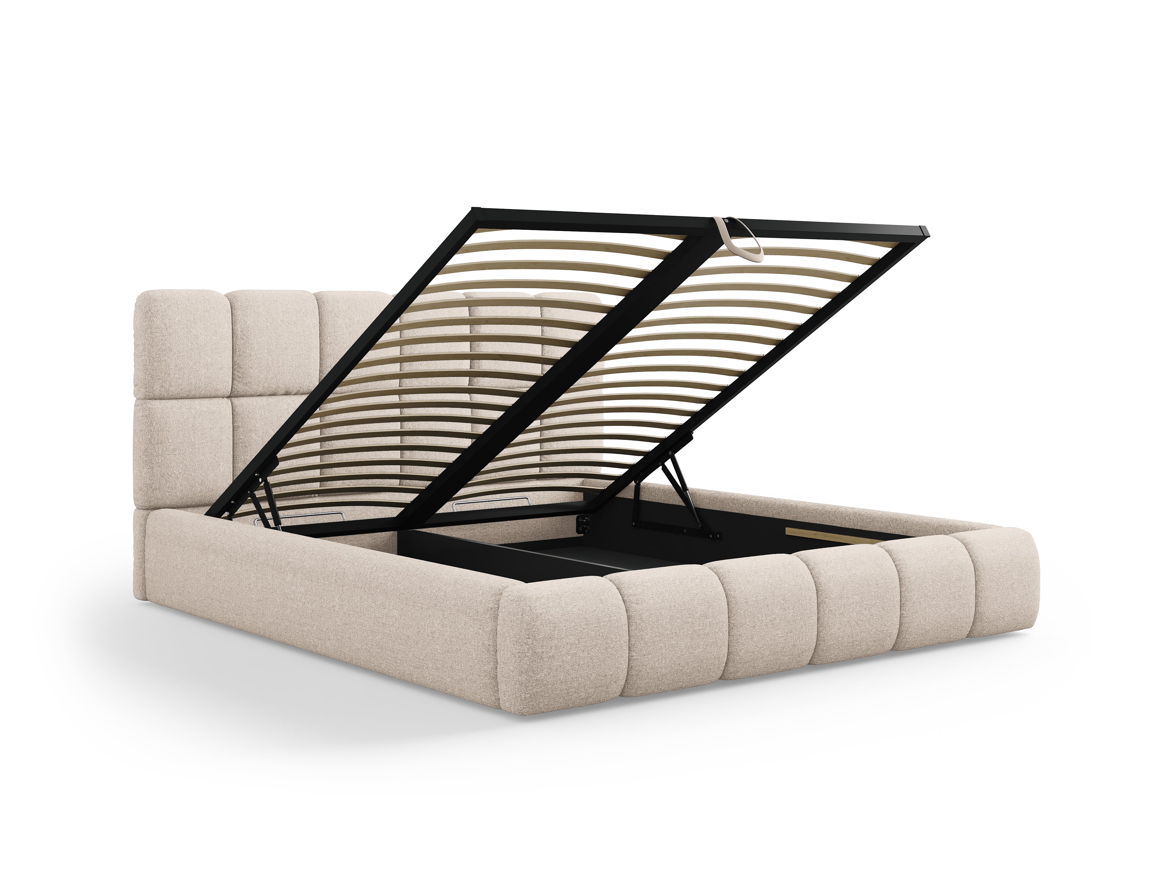 Bellis Bett mit Stauraum, Material: Chenille