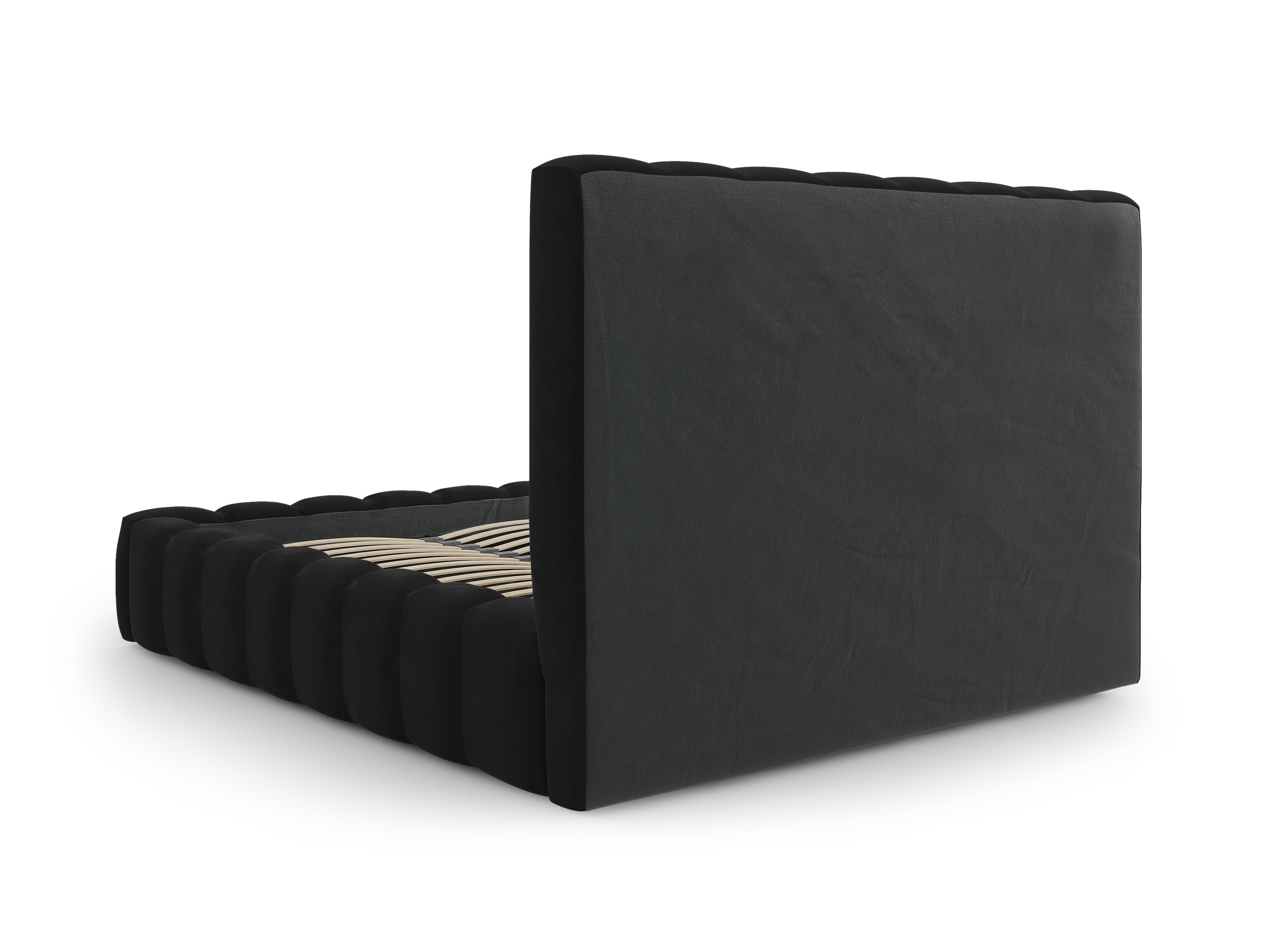 Kelp Bettgestell mit Kopfteil und Ablagefach, Material: Samt