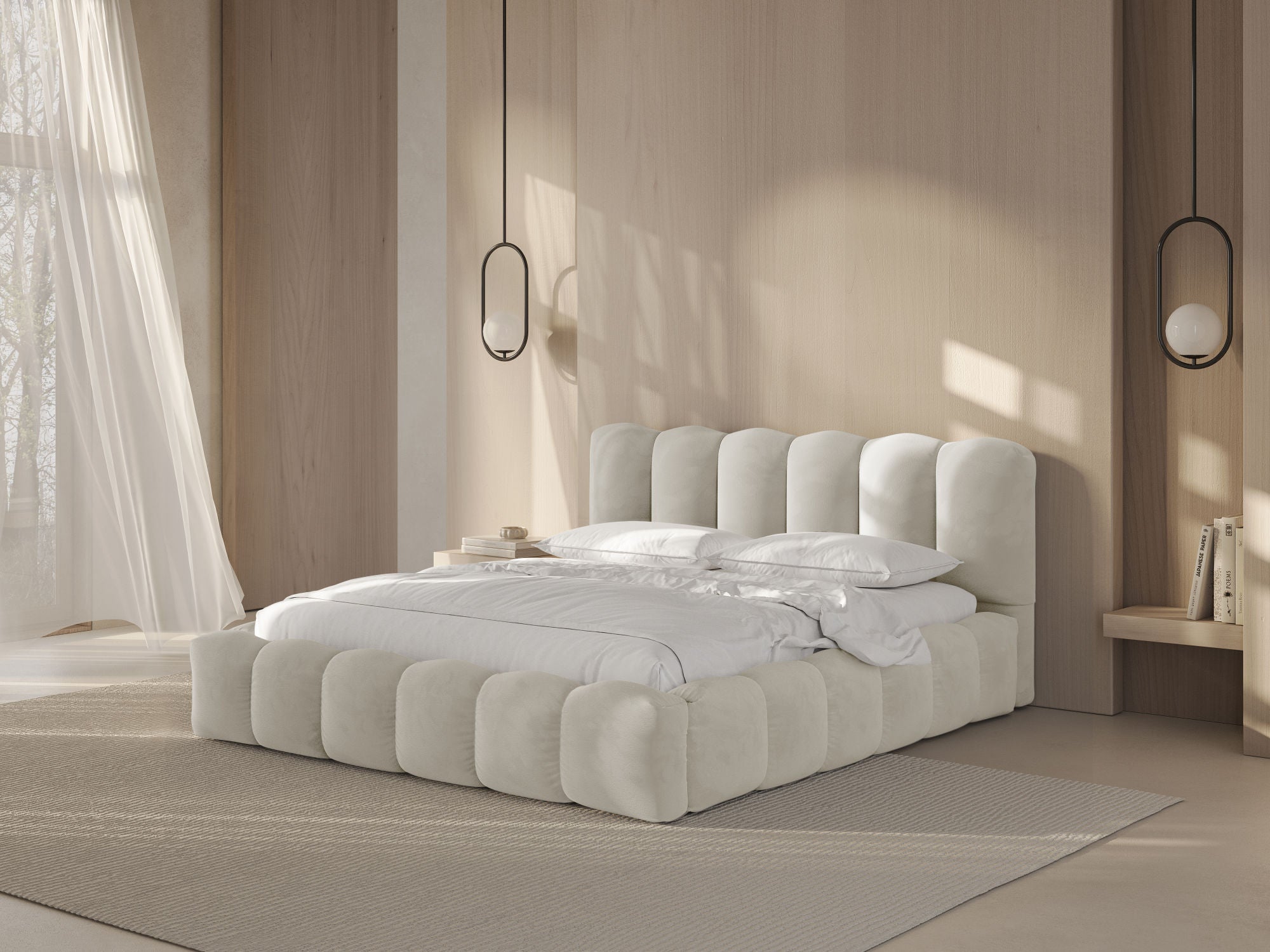 Lupine bett, Material: Samt