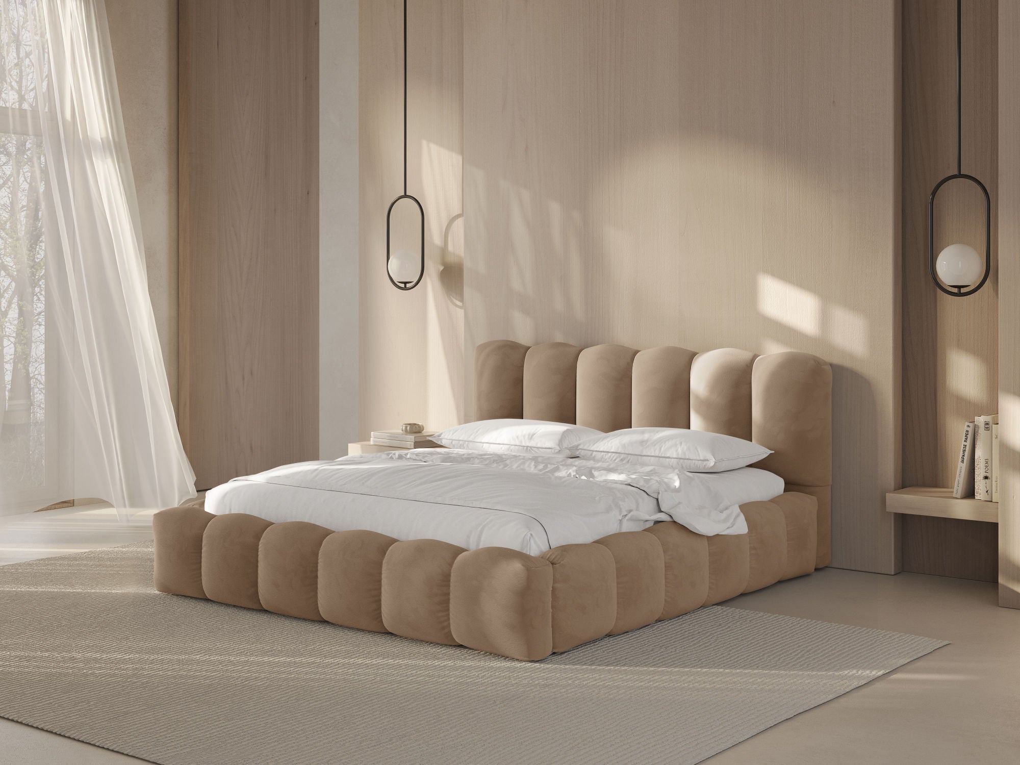 Lupine bett, Material: Samt