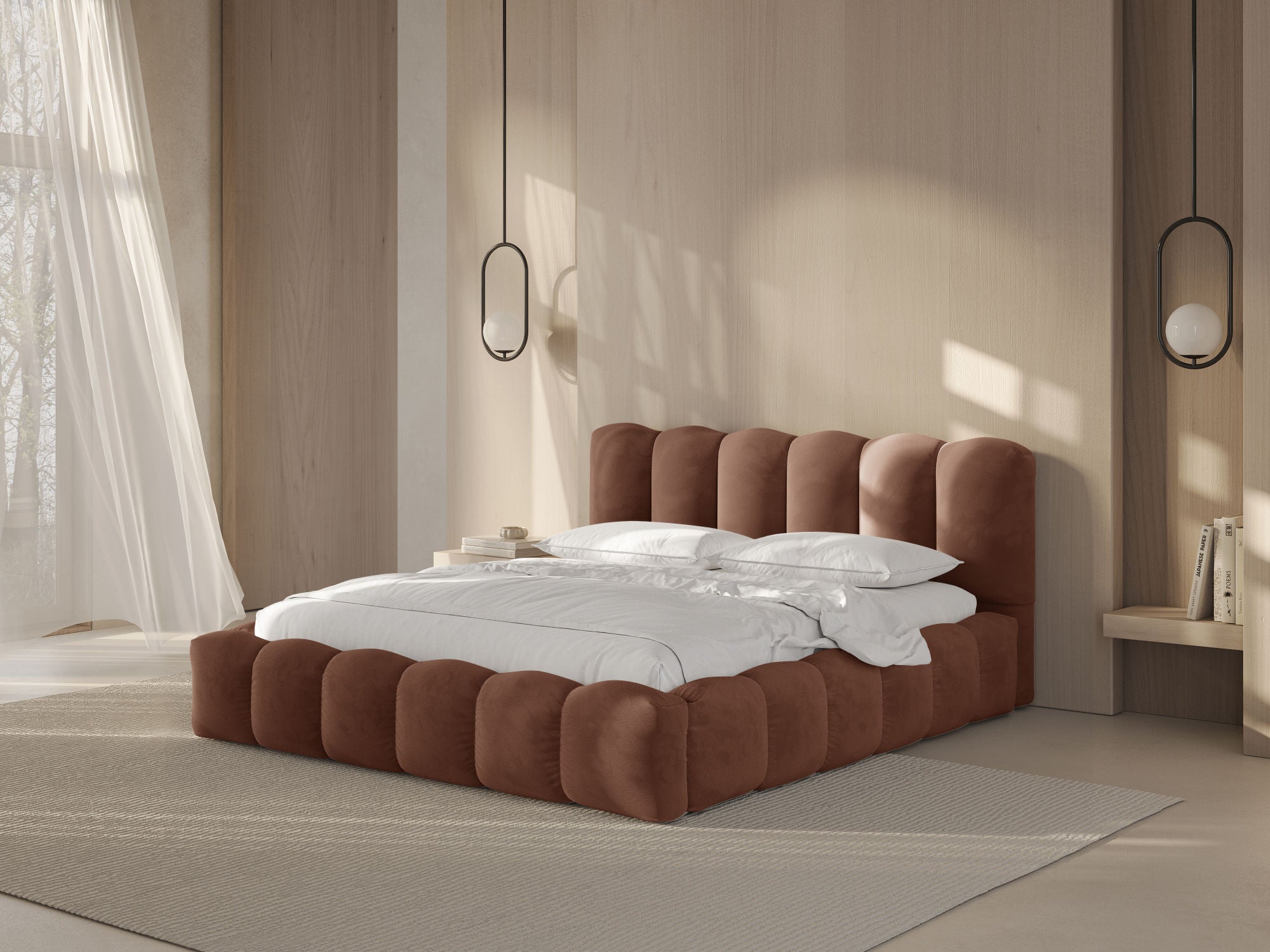 Lupine bett, Material: Samt