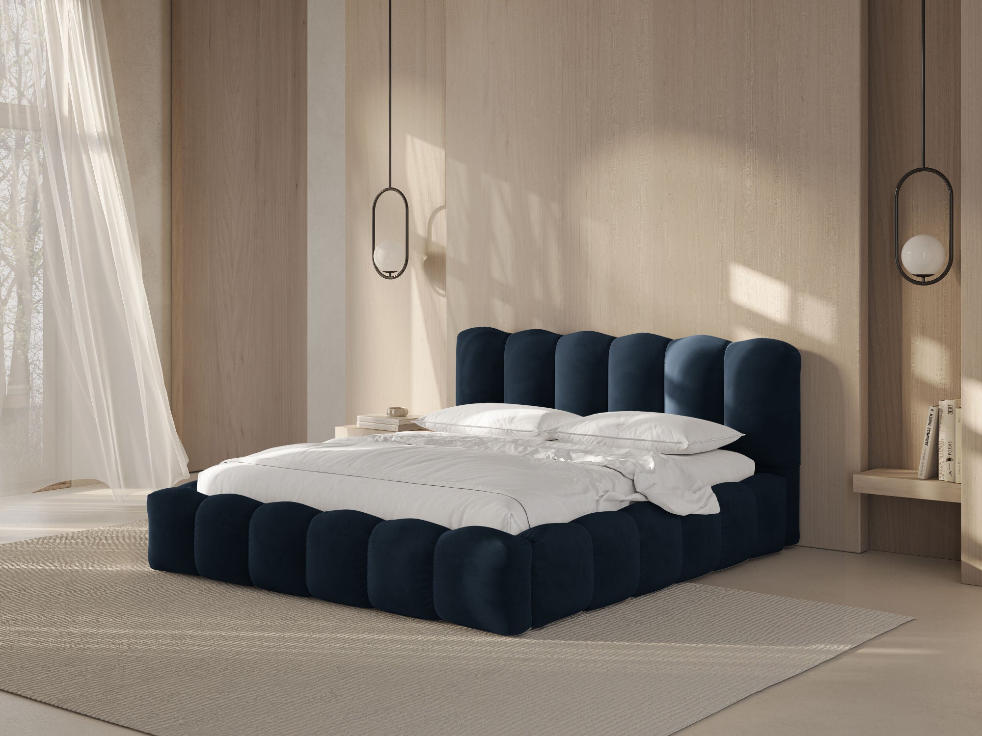 Lupine bett, Material: Samt