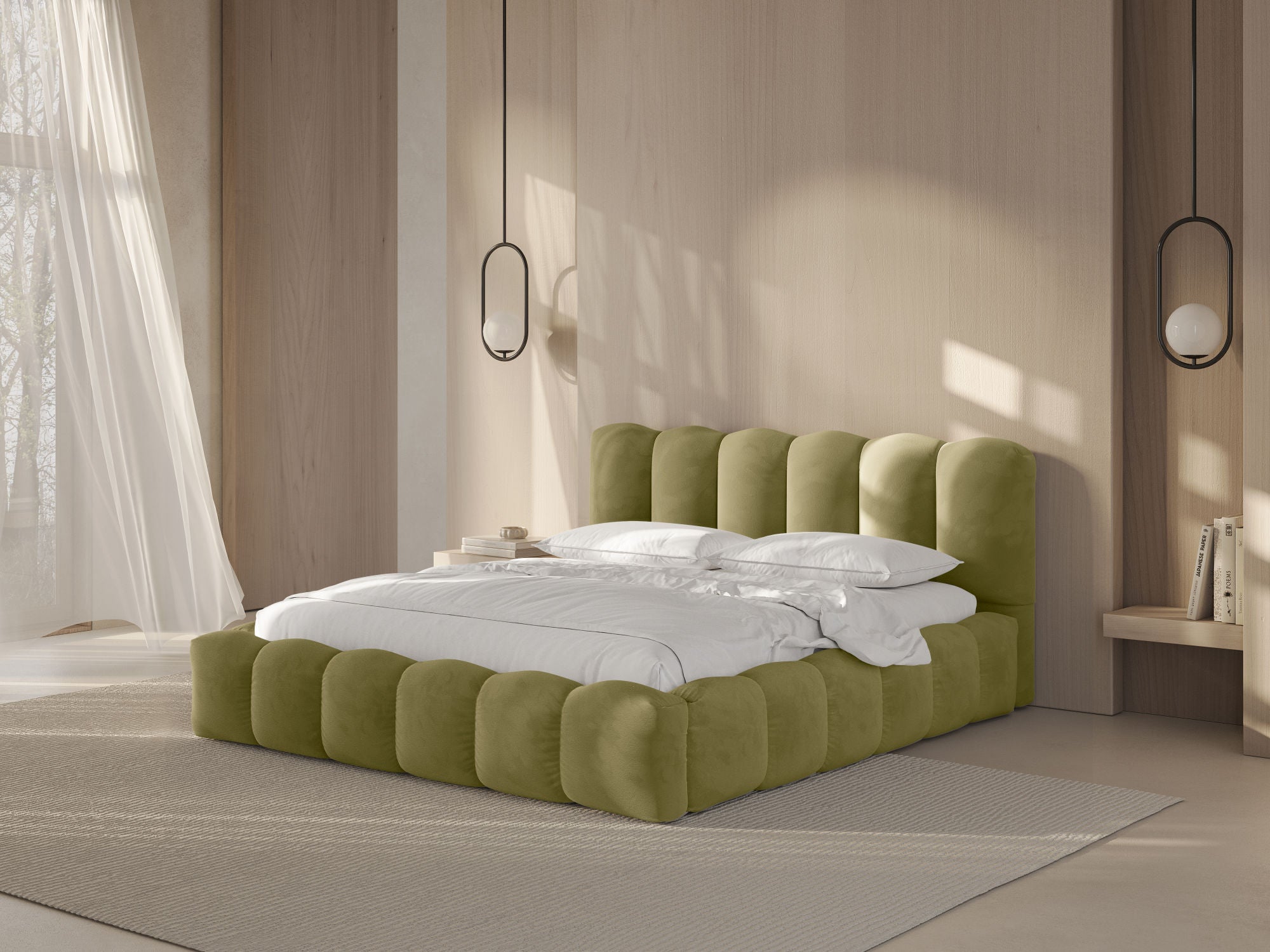 Lupine bett, Material: Samt