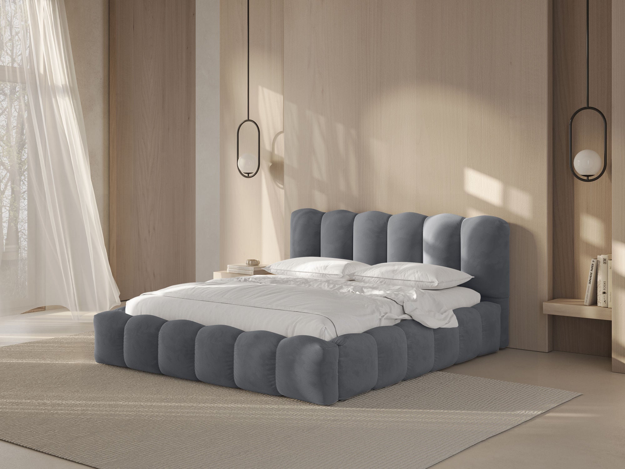 Lupine bett, Material: Samt