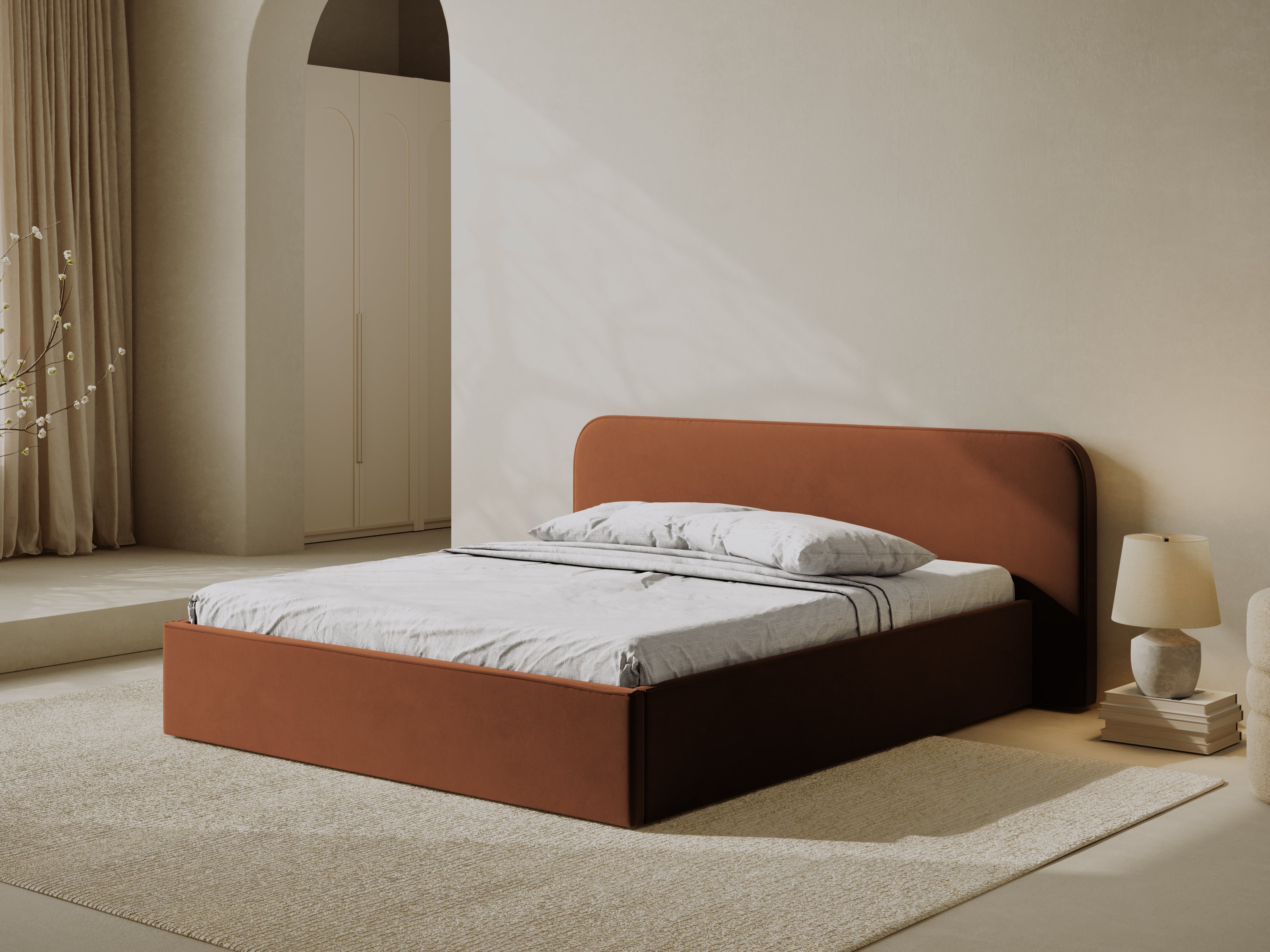 Boxspringbett Elizabeth, Material: Samt