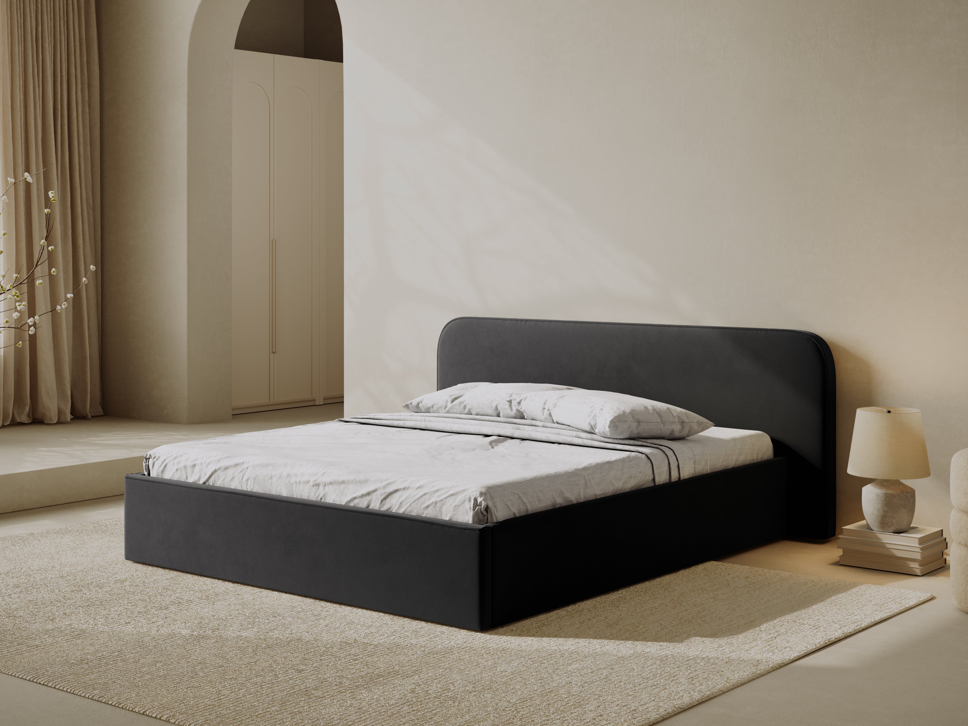 Boxspringbett Elizabeth, Material: Samt