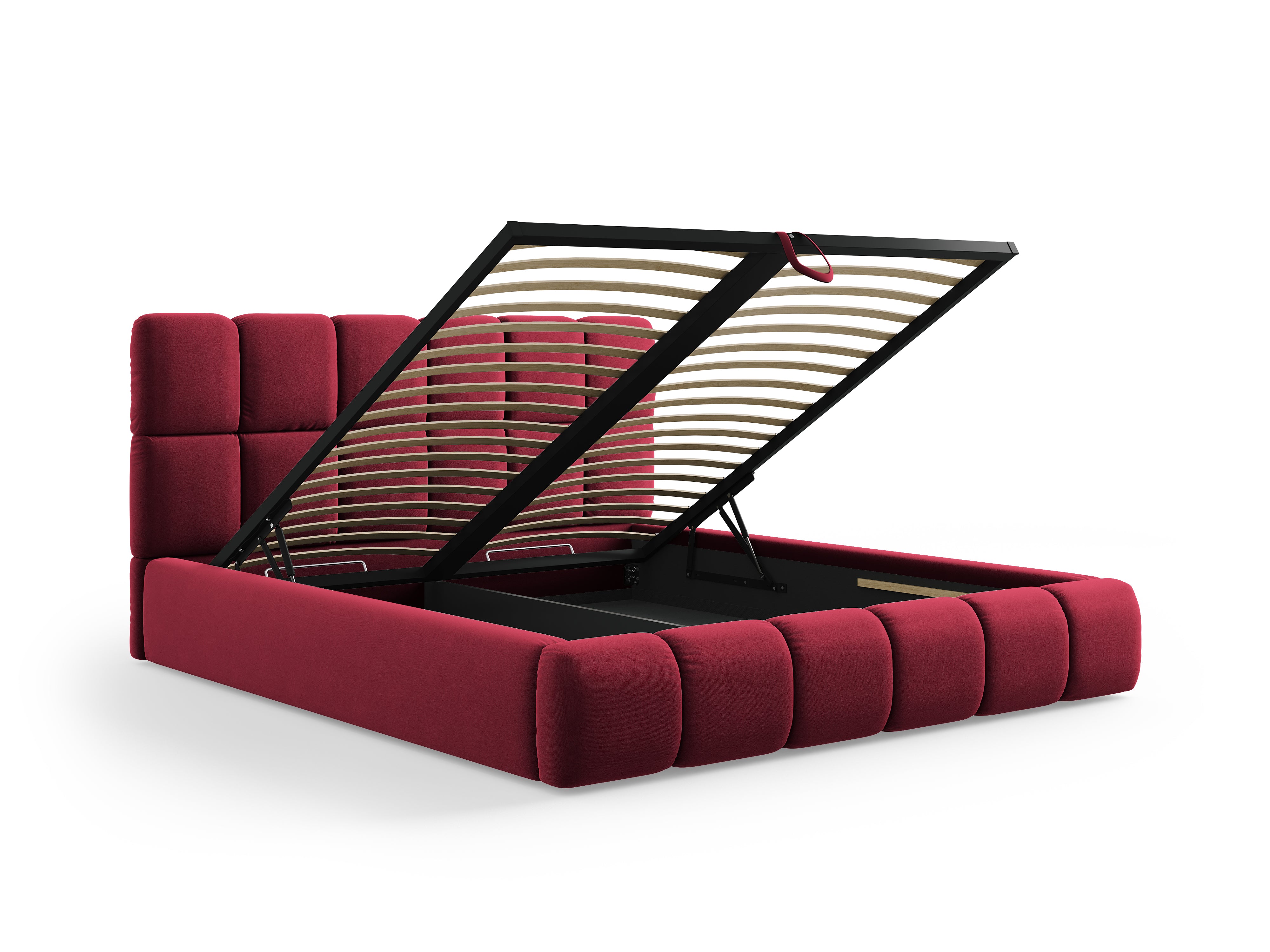 Bellis Bett mit Stauraum, Material: Samt