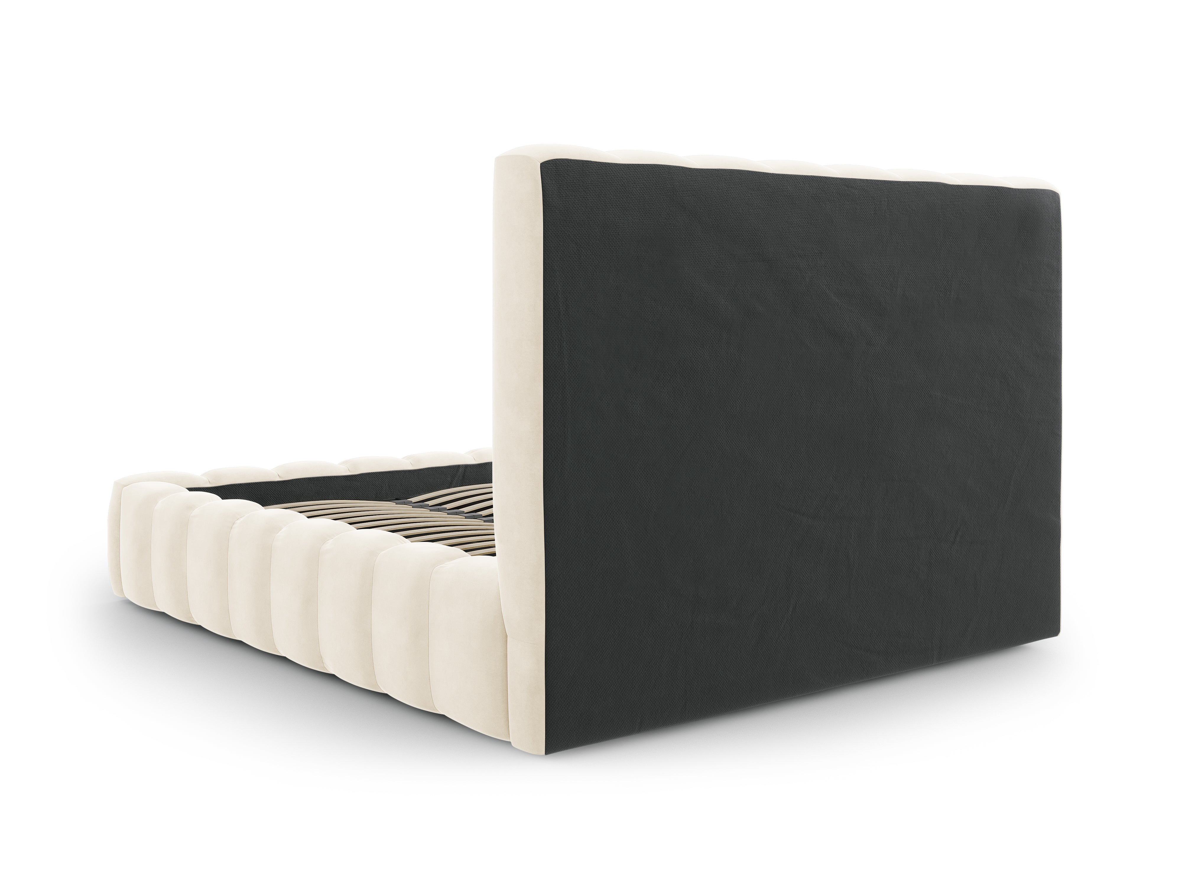 Kelp Bettgestell mit Kopfteil und Ablagefach, Material: Samt