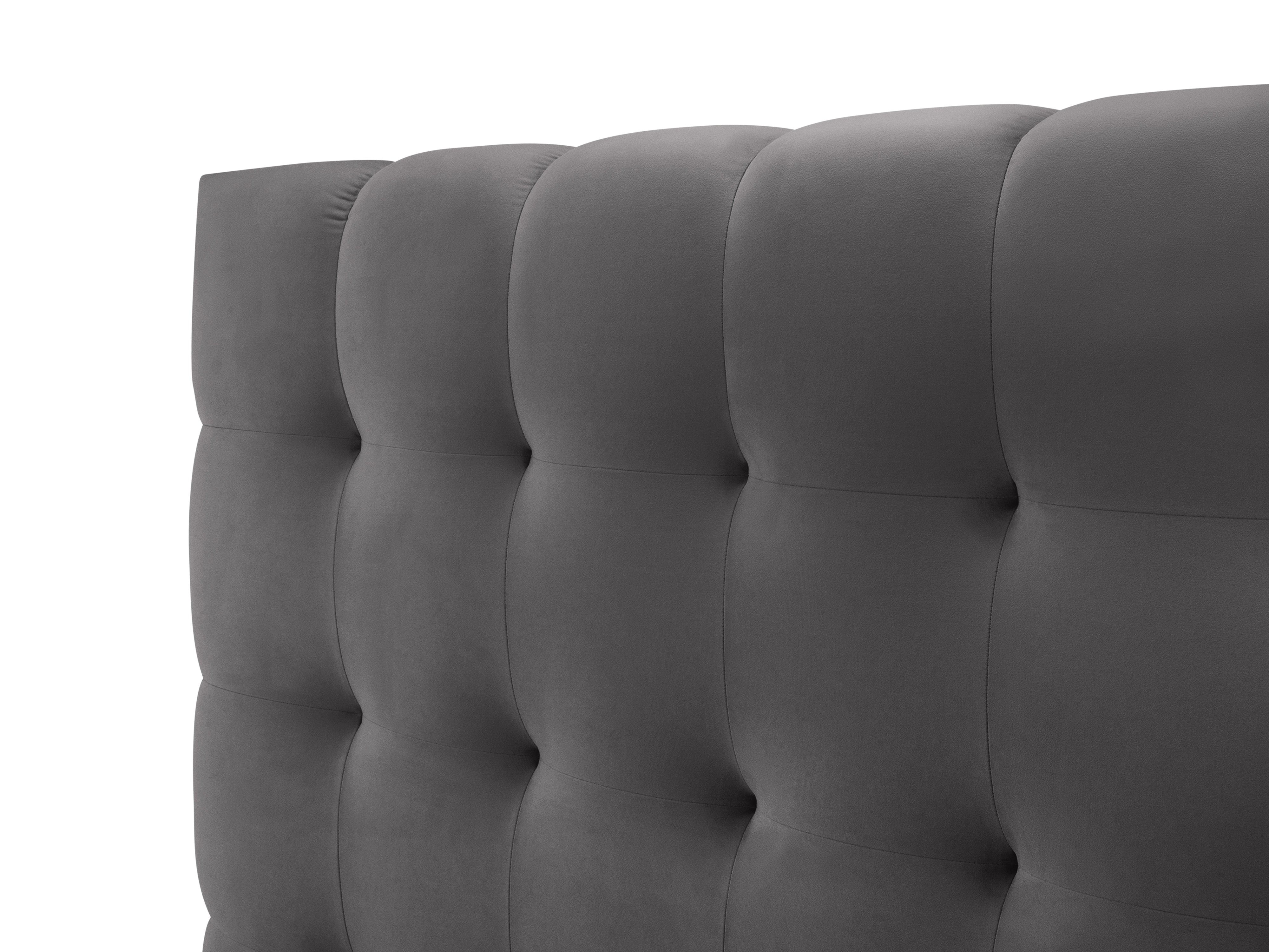 Mamaia Bettgestell mit Kopfteil und Bettkasten, Material: Samt