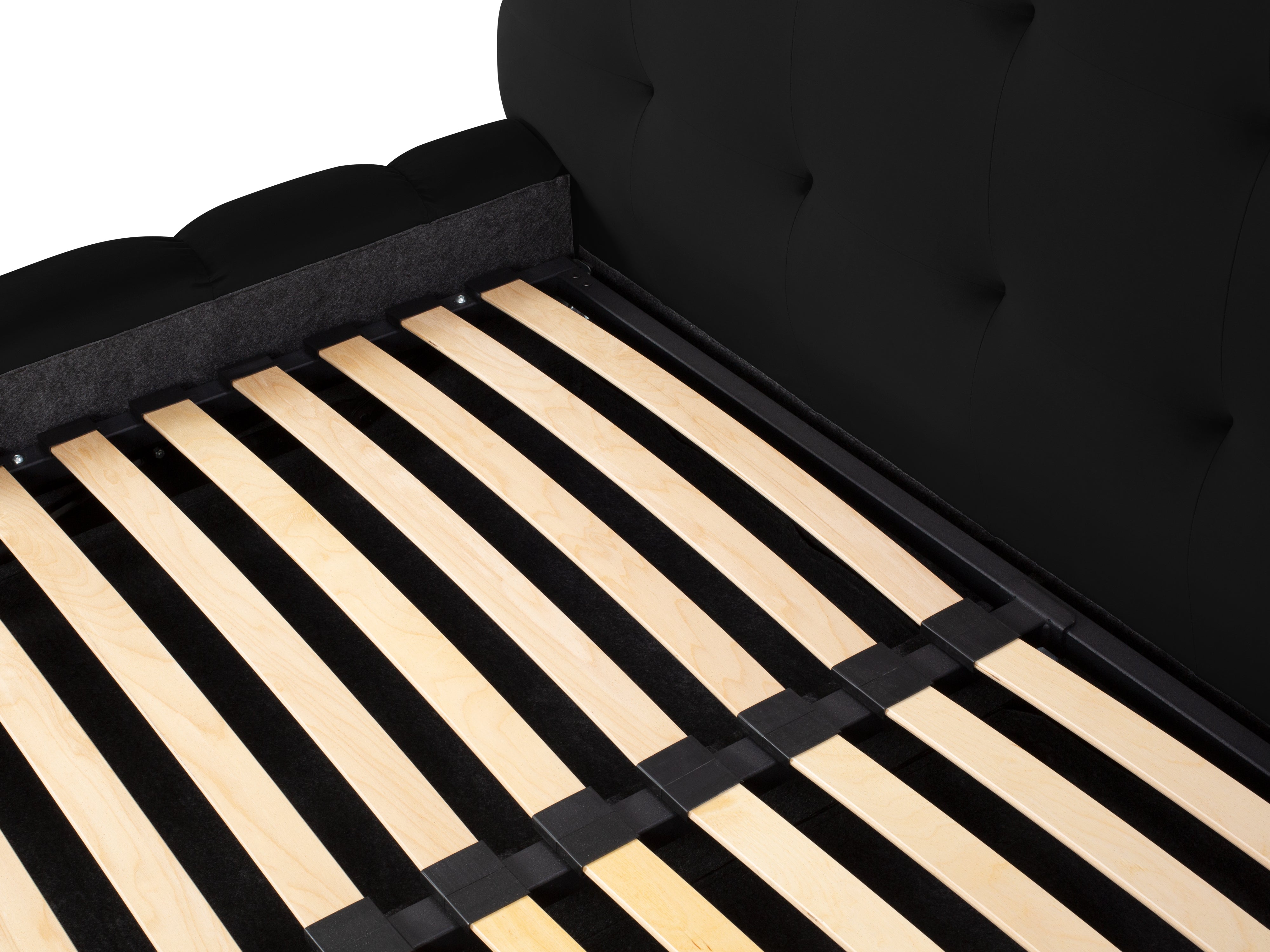 Mamaia Bettgestell mit Kopfteil und Bettkasten, Material: Samt