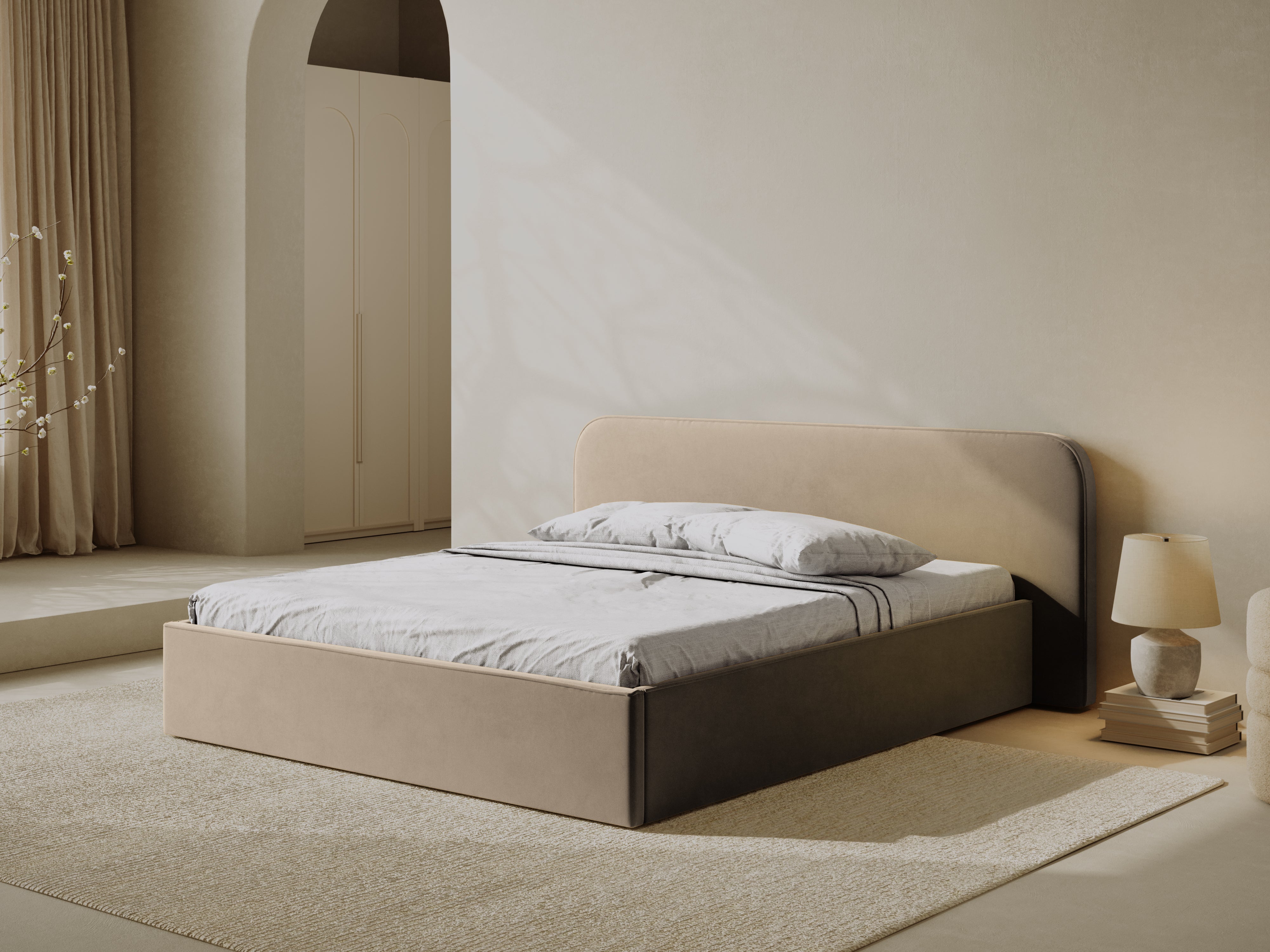 Boxspringbett Elizabeth, Material: Samt