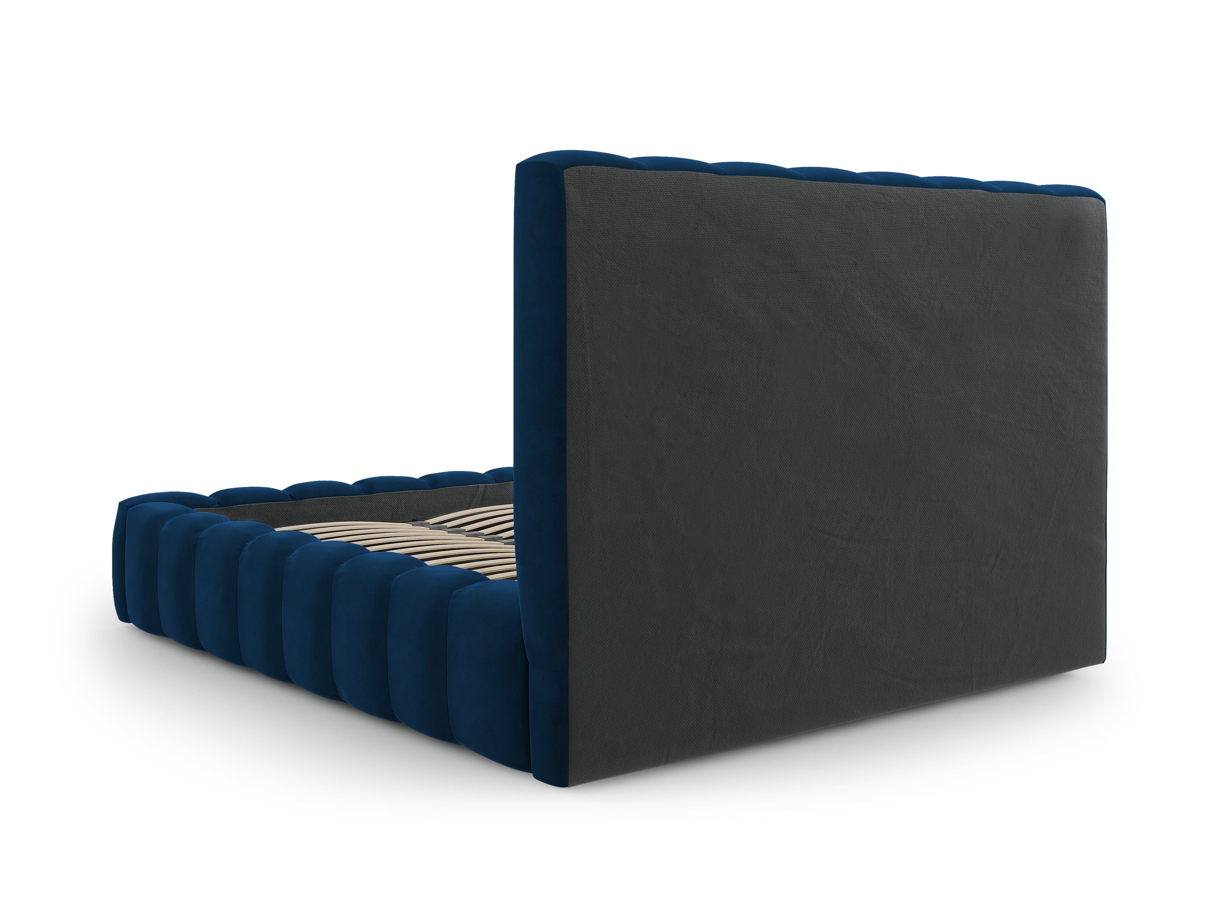 Kelp Bettgestell mit Kopfteil und Ablagefach, Material: Samt