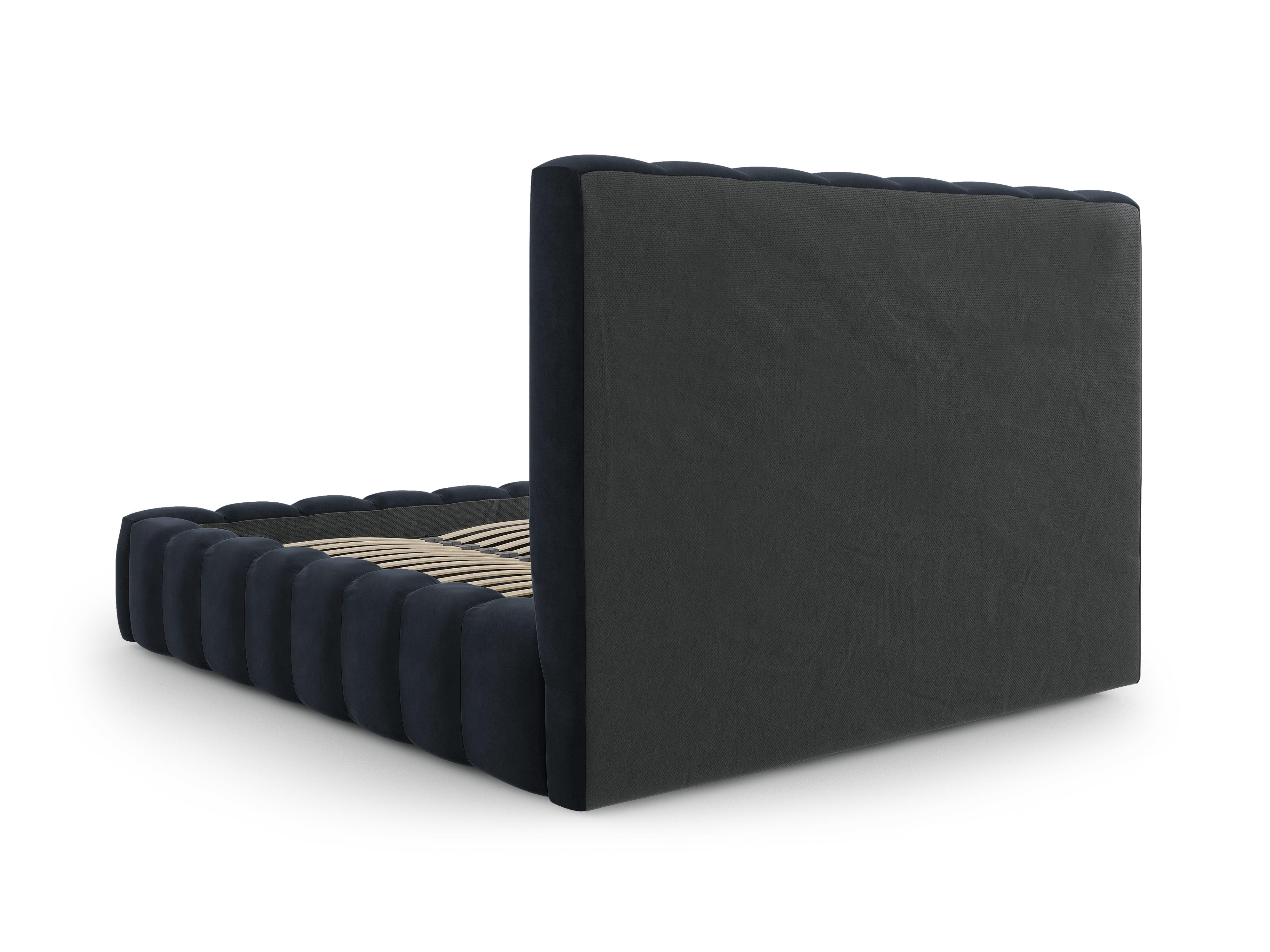 Kelp Bettgestell mit Kopfteil und Ablagefach, Material: Samt