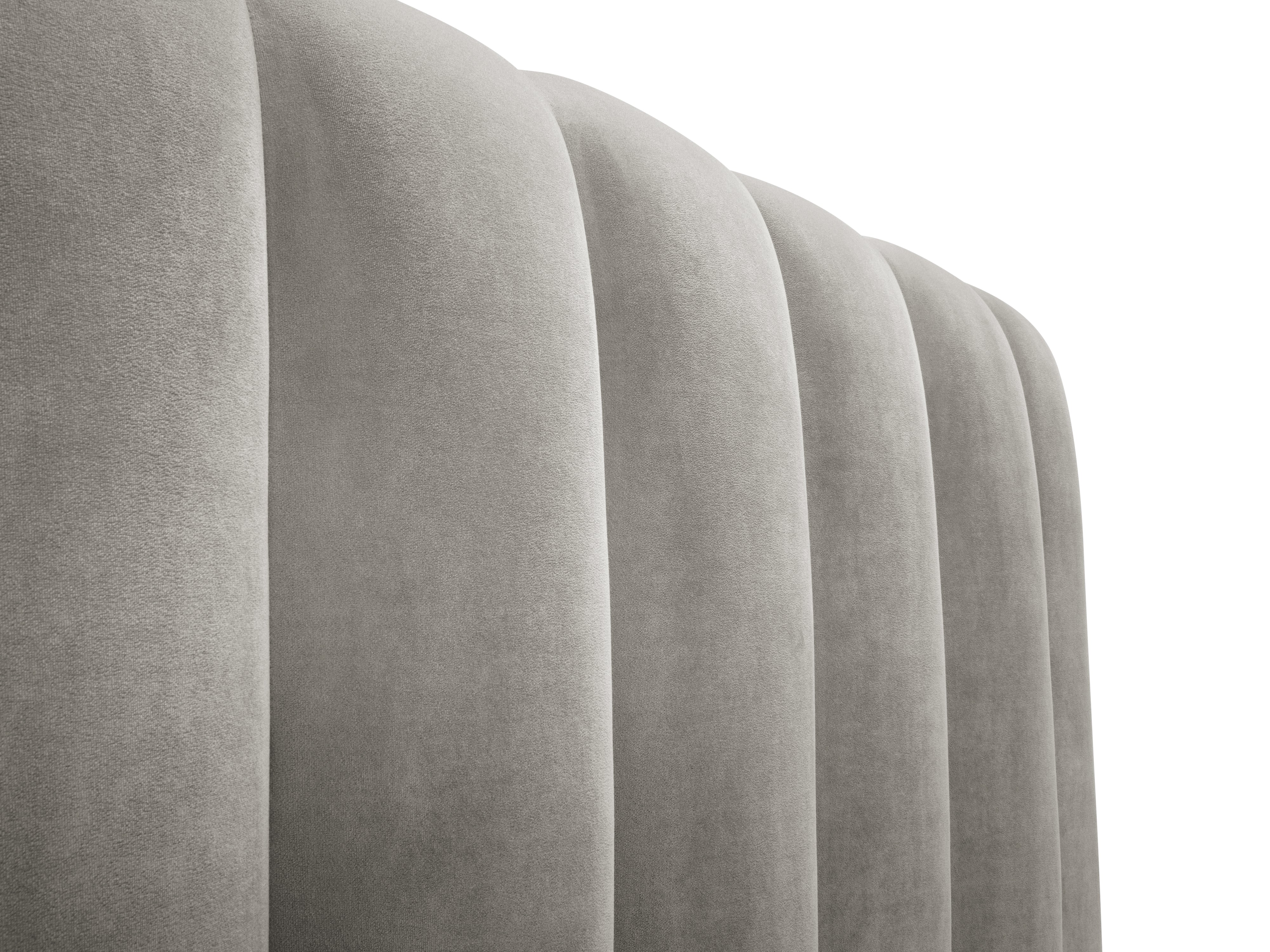 Kelp Bettgestell mit Kopfteil und Ablagefach, Material: Samt