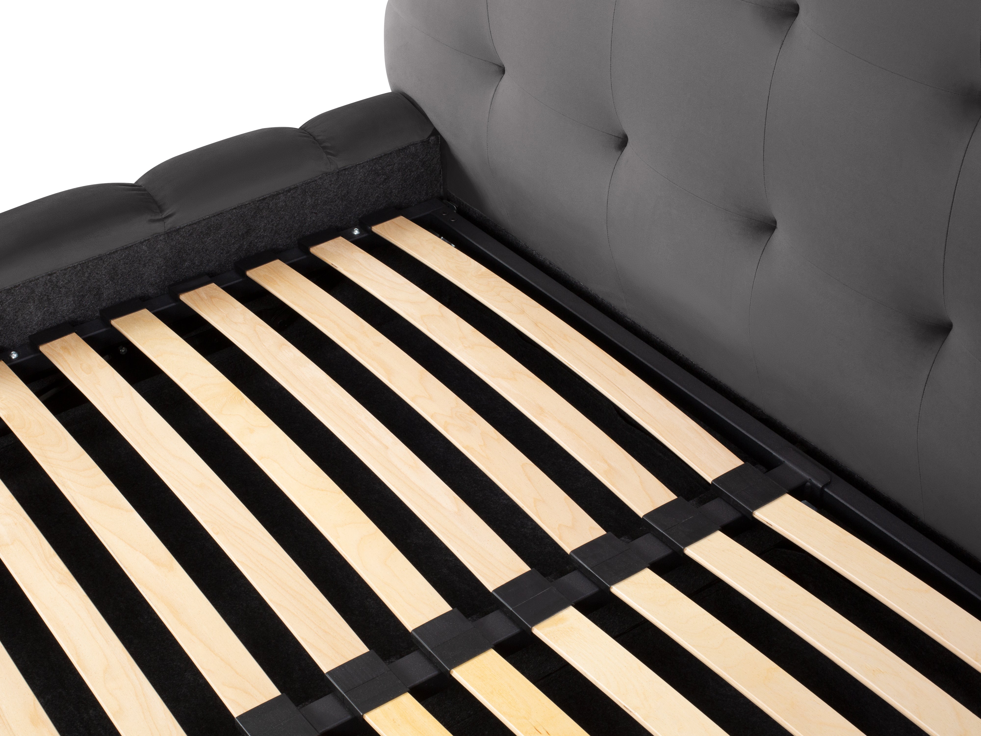 Mamaia Bettgestell mit Kopfteil und Bettkasten, Material: Samt