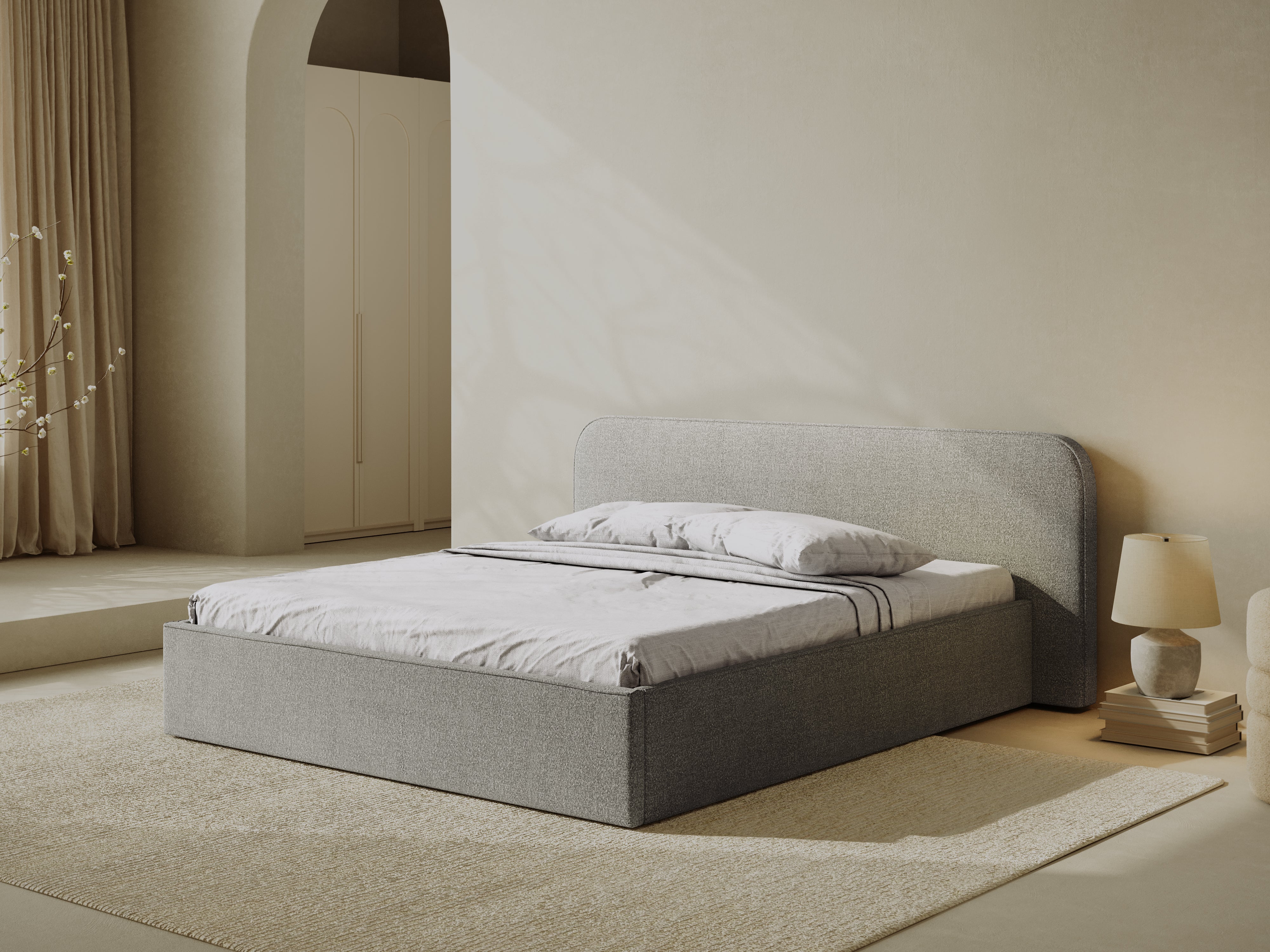 Boxspringbett Elizabeth, Material: Boucle
