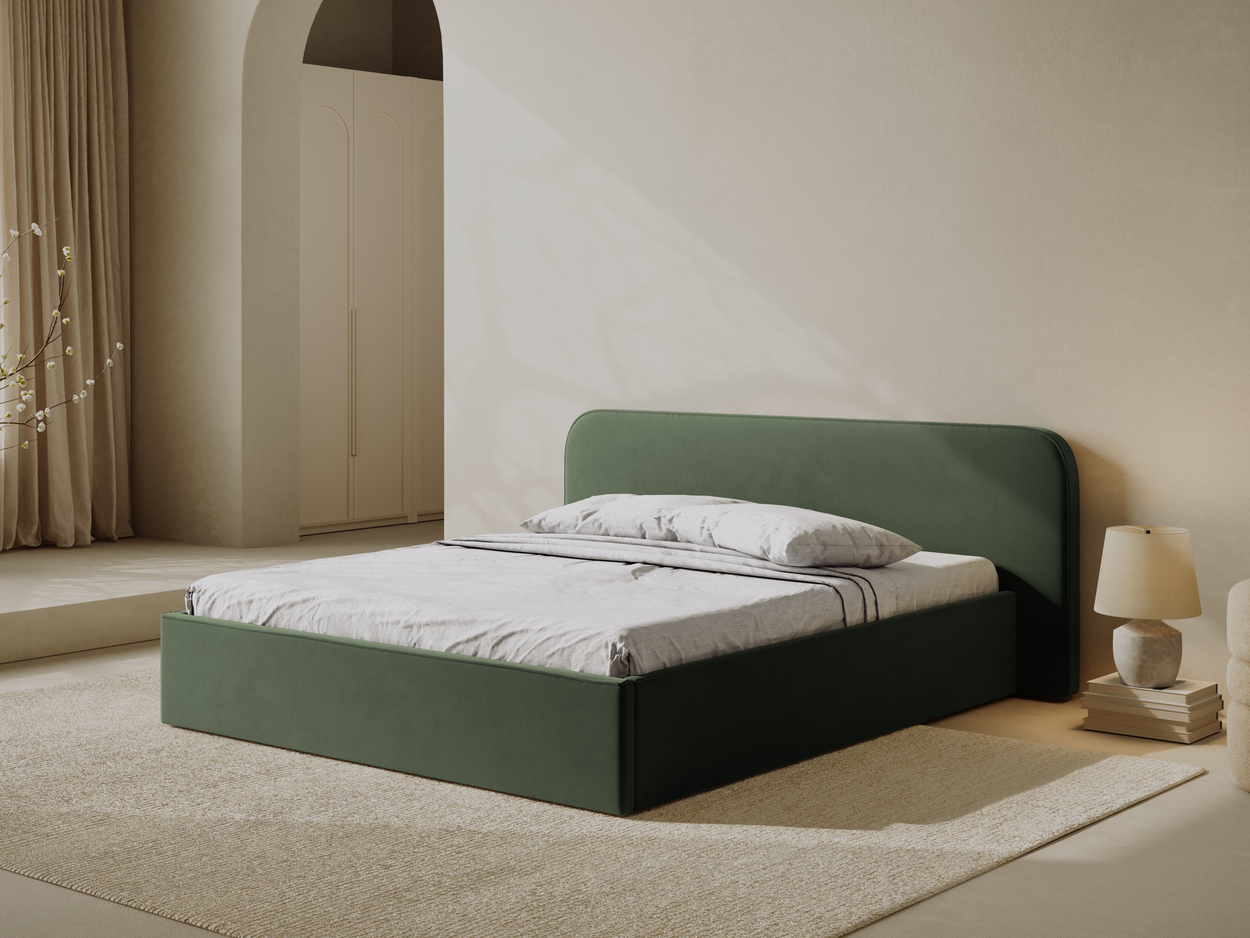 Boxspringbett Elizabeth, Material: Samt