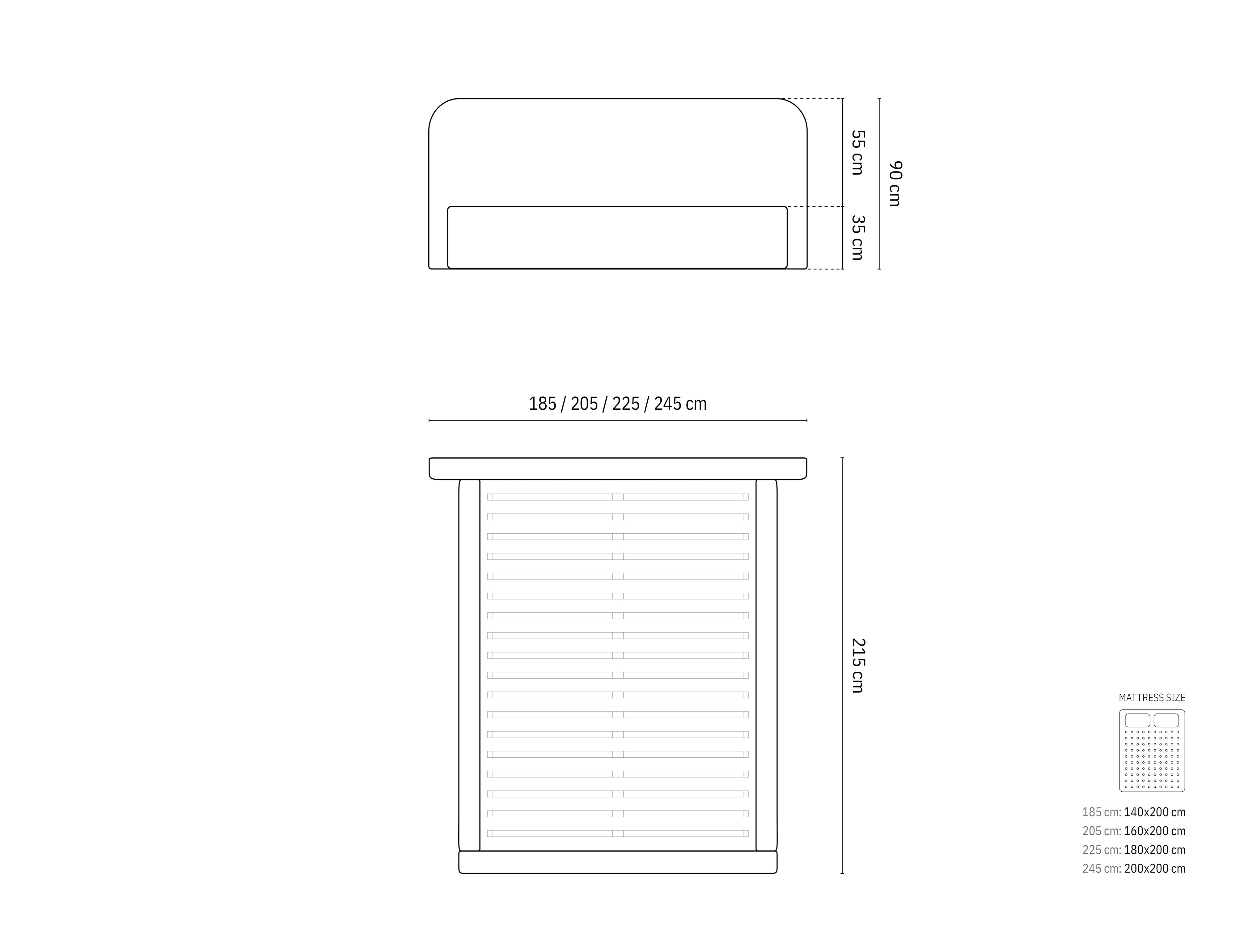 Boxspringbett Elizabeth, Material: Strukturstoff