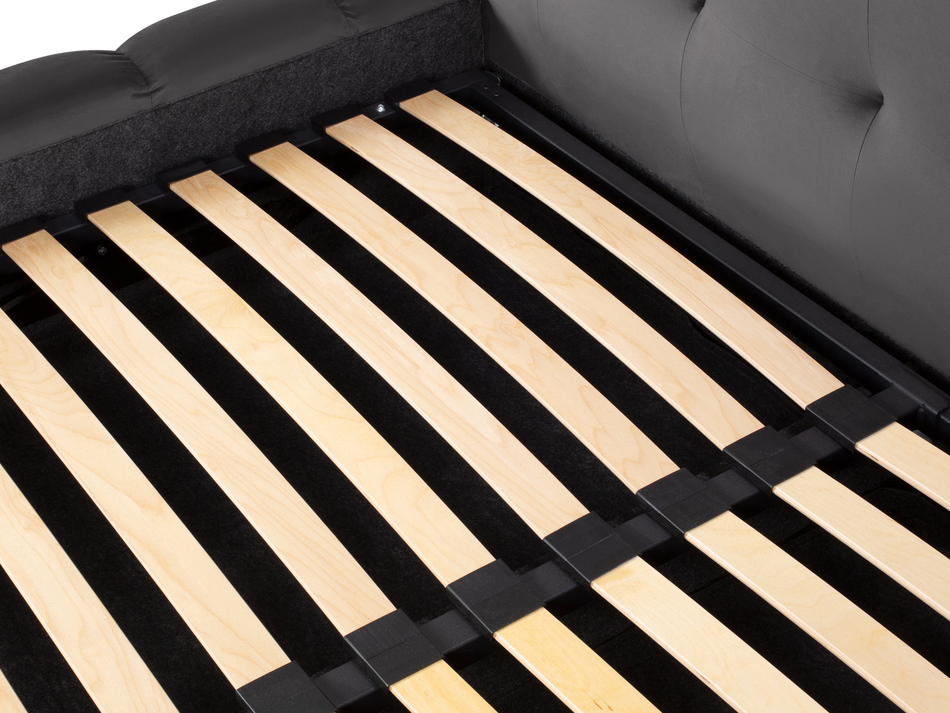 Mamaia Bettgestell mit doppeltem Kopfteil und Staufach