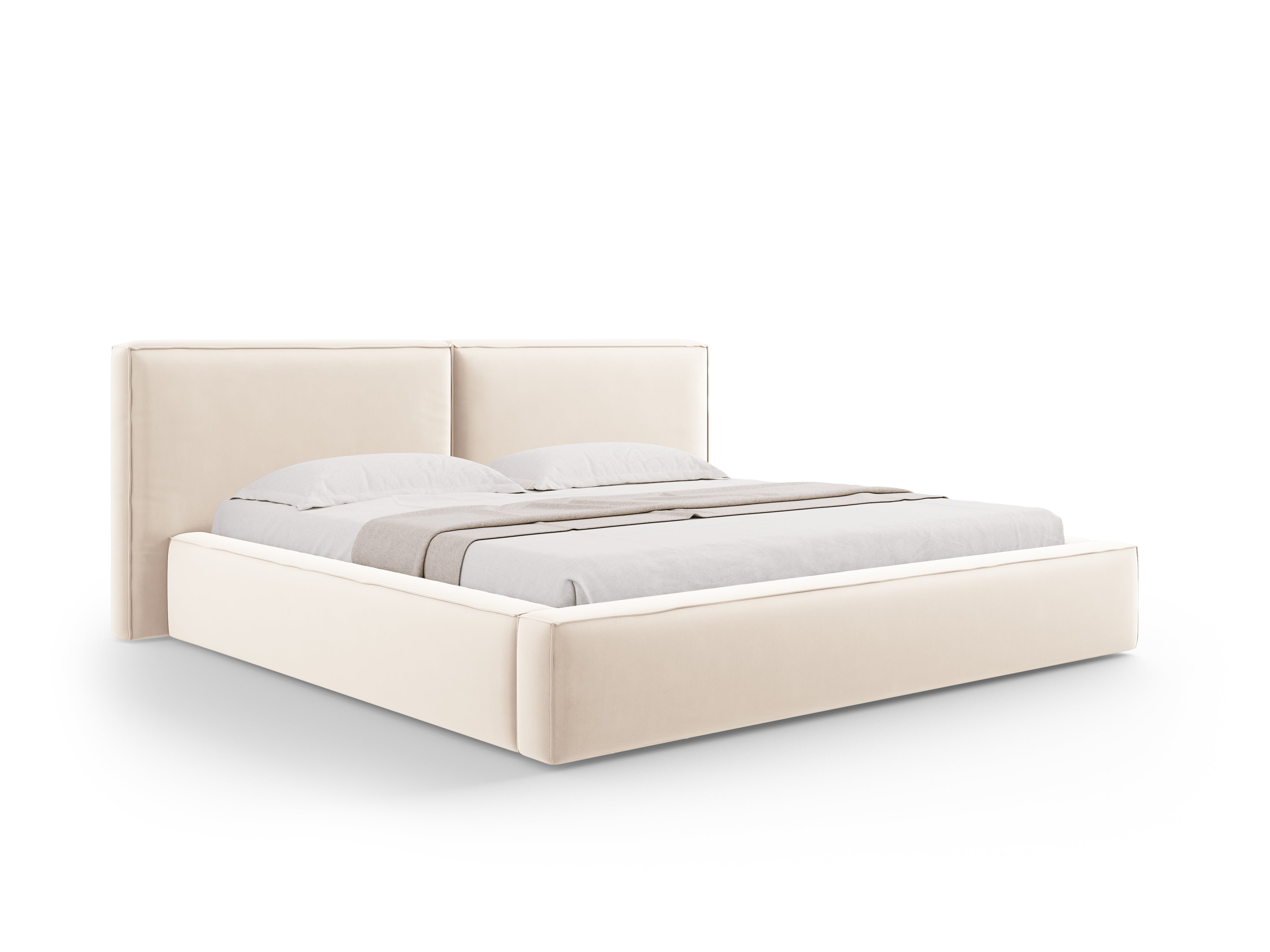 Jodie Bett mit Aufbewahrungsfach, Material: Samt
