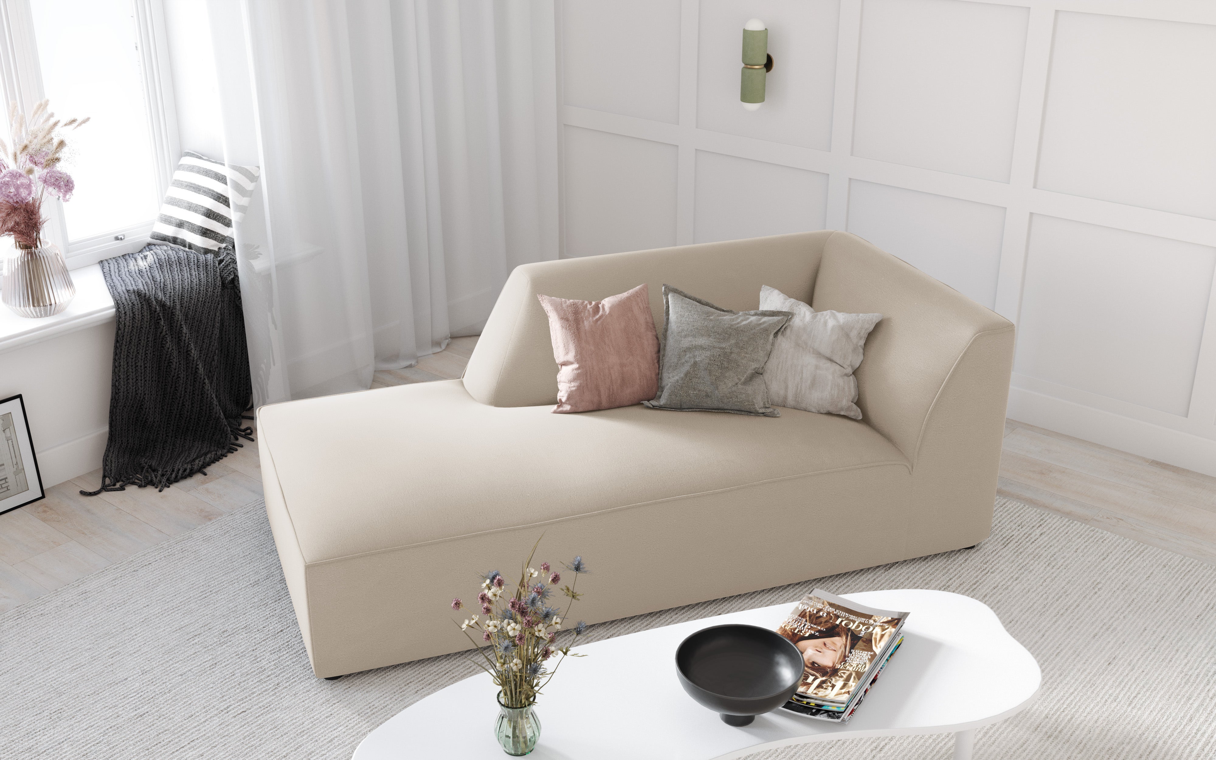 Damenbett Ruby, 181x93cm, Material: Samt