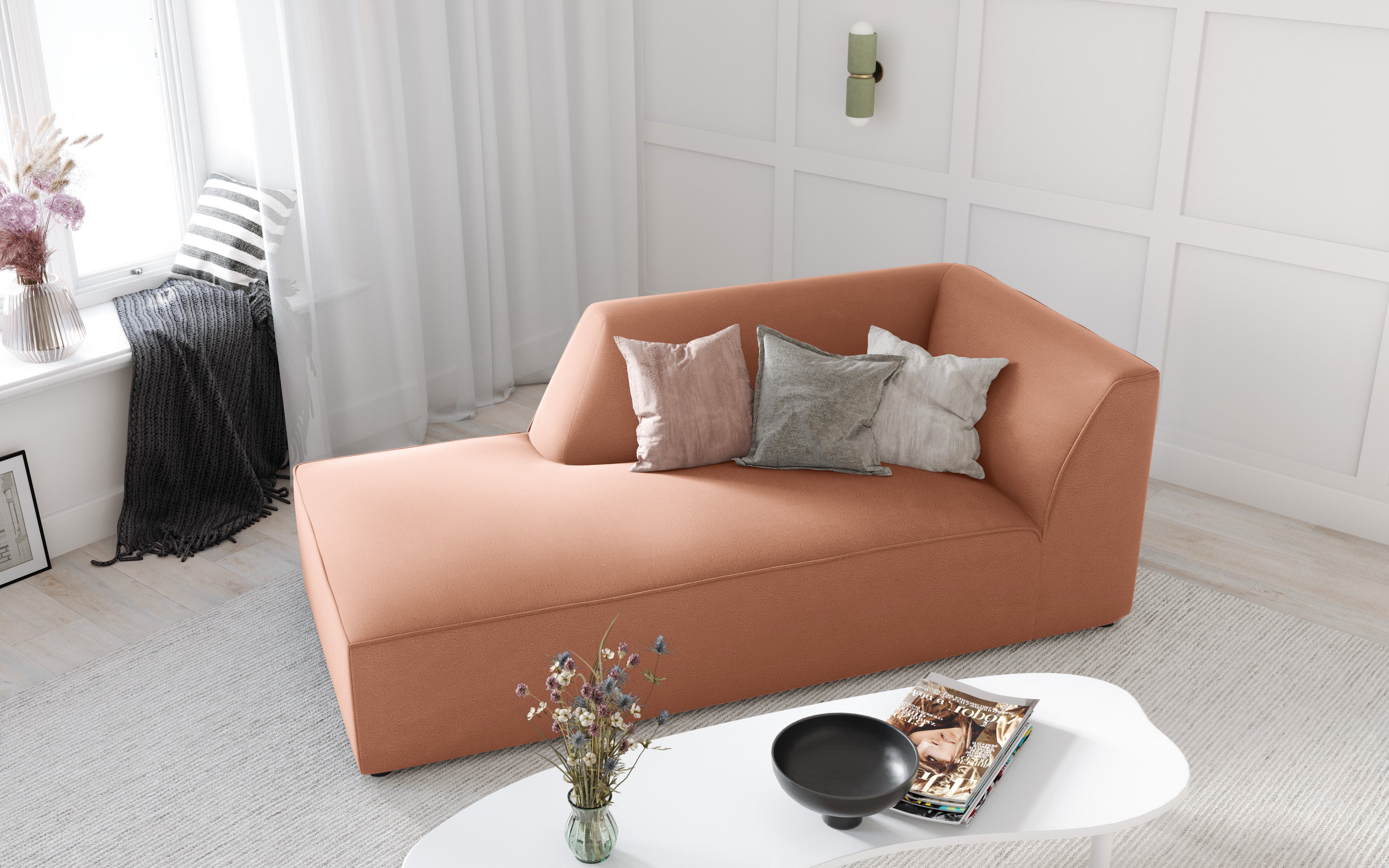 Damenbett Ruby, 181x93cm, Material: Samt