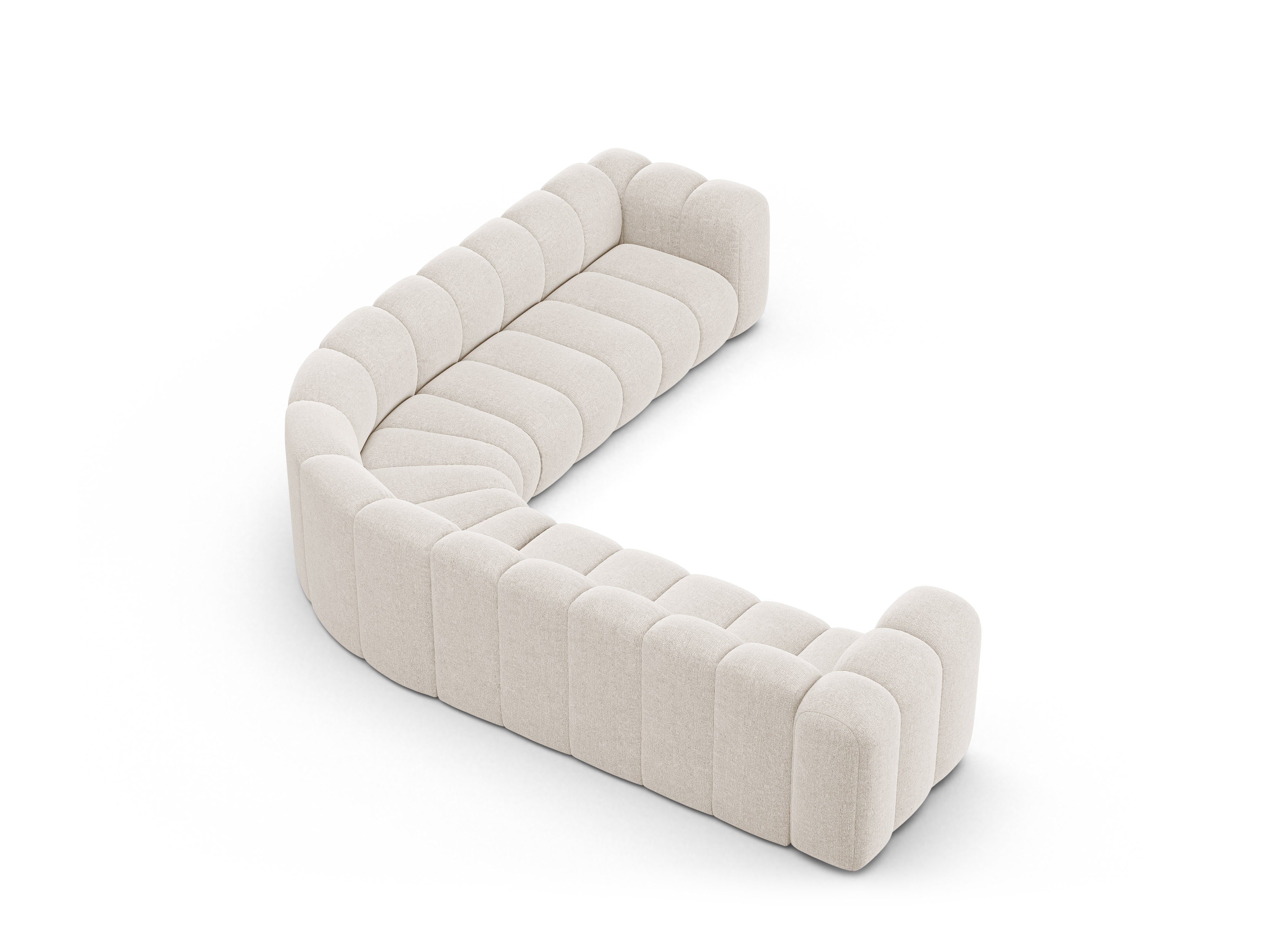 Ecksofa Lupine 309x309cm, Material: Chenille Eden