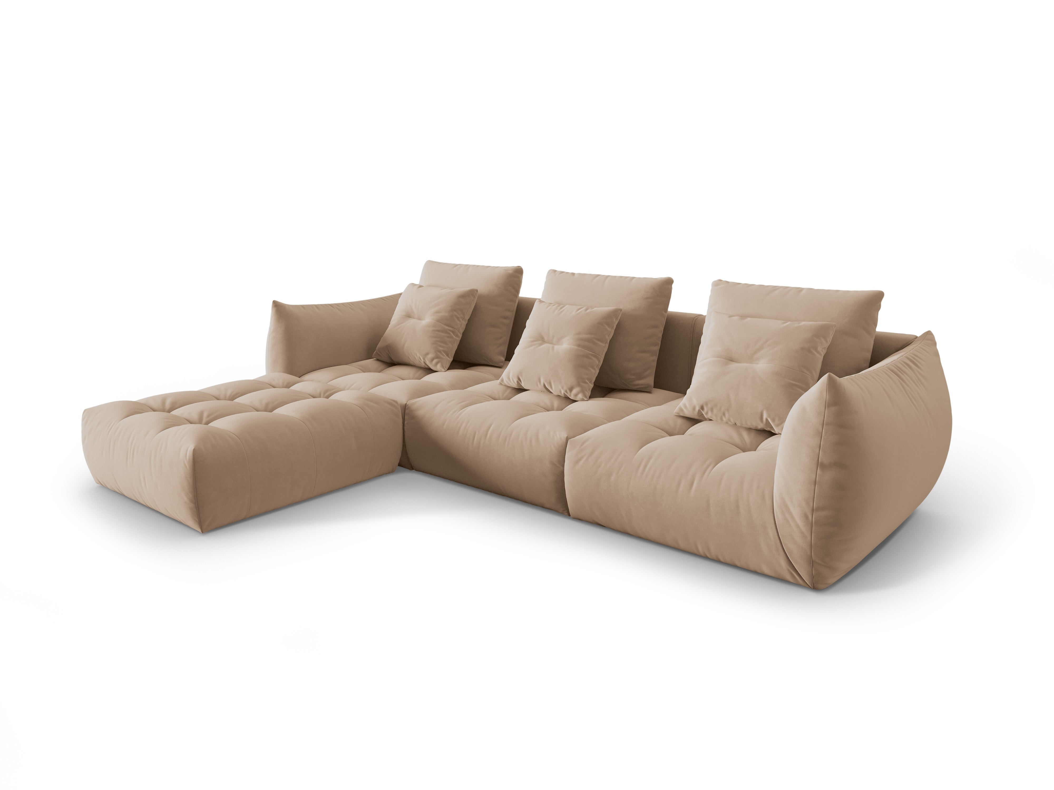 Bloom Ecksofa, 332x216 cm, Material: Samt
