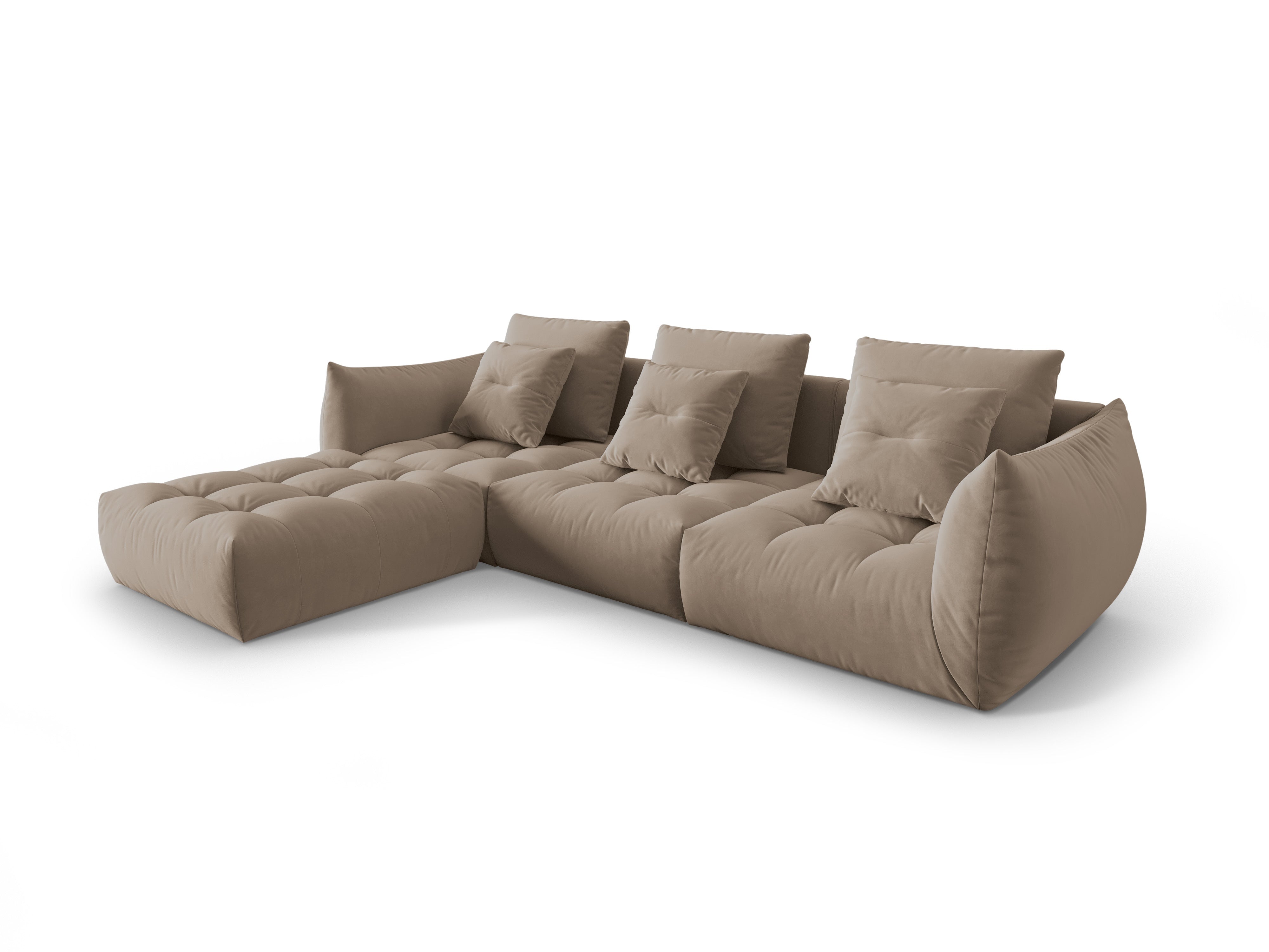 Bloom Ecksofa, 332x216 cm, Material: Samt