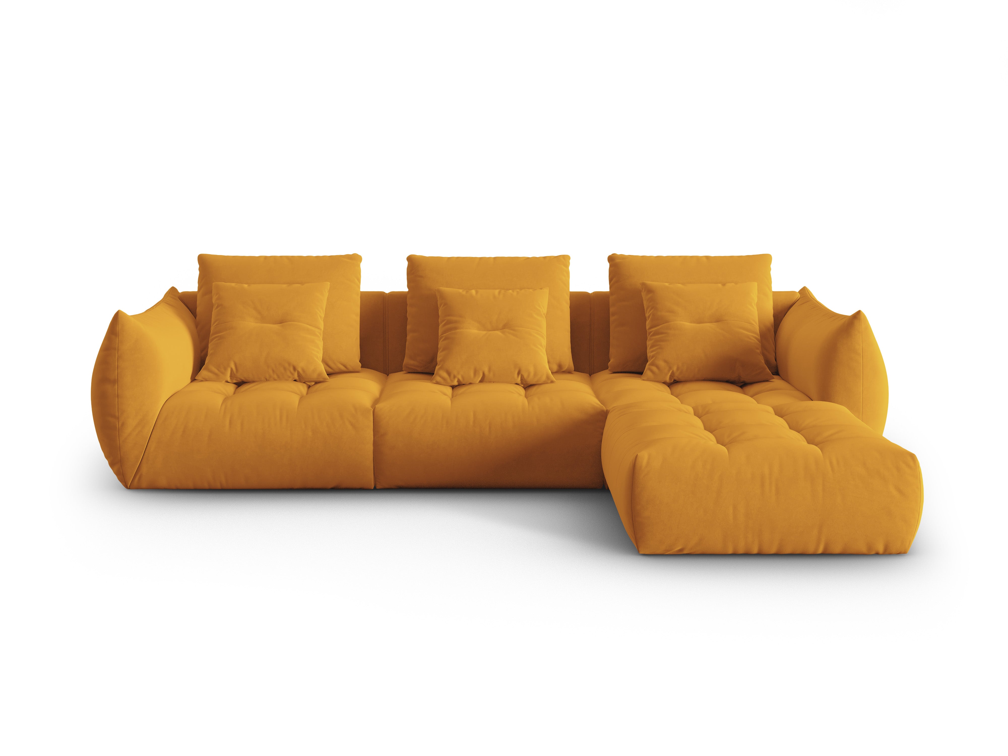 Bloom Ecksofa, 332x216 cm, Material: Samt