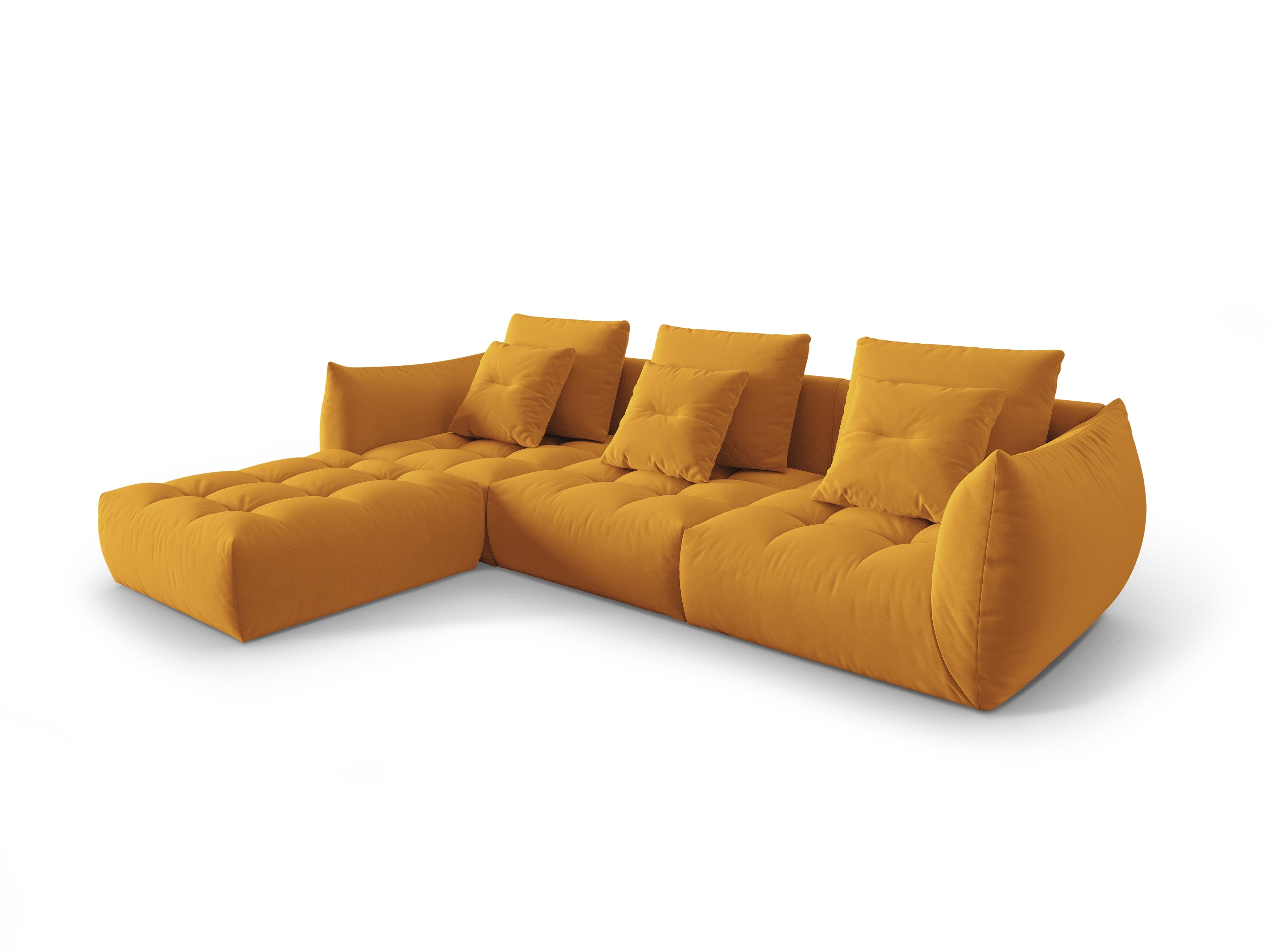 Bloom Ecksofa, 332x216 cm, Material: Samt