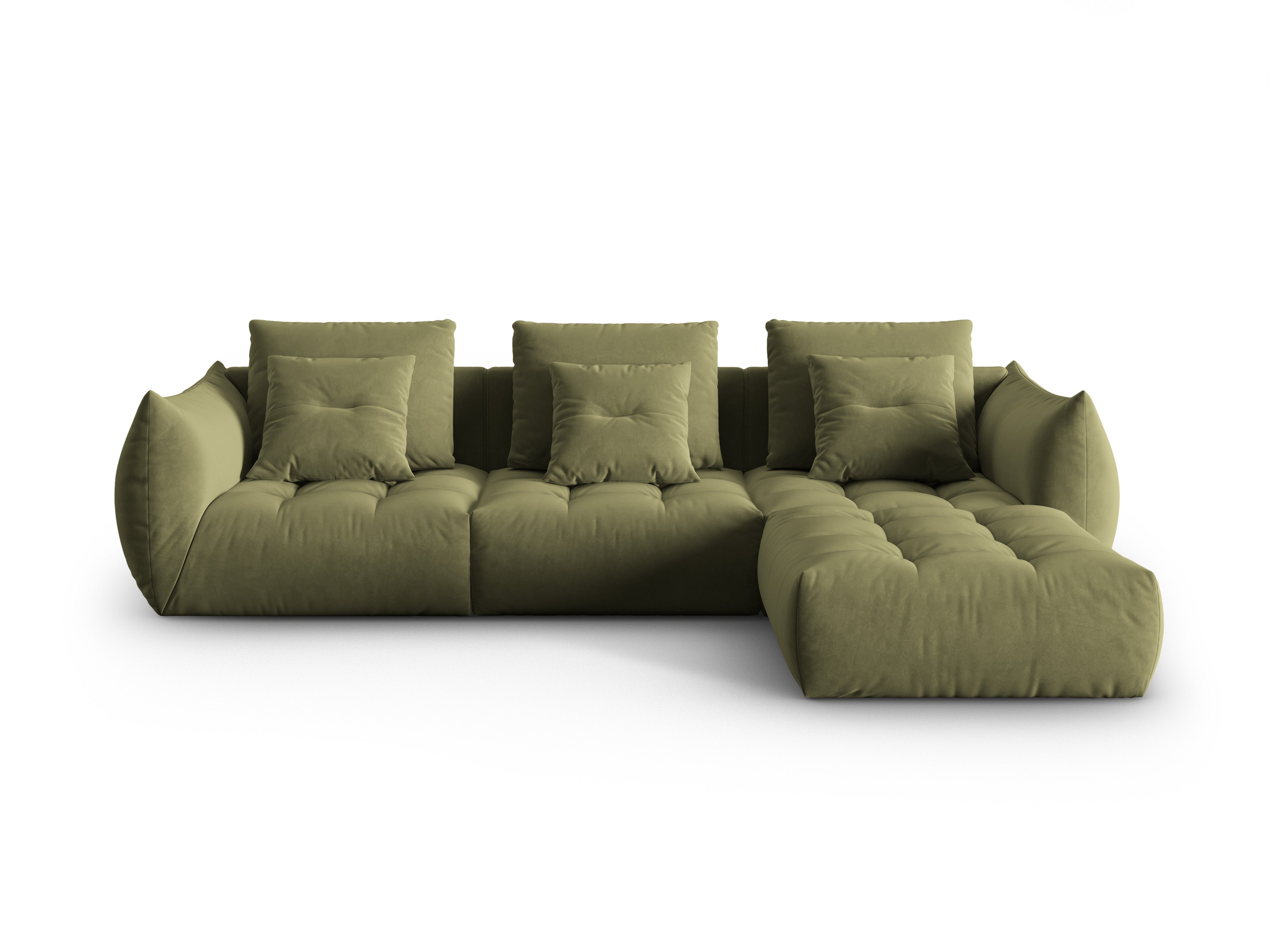 Bloom Ecksofa, 332x216 cm, Material: Samt