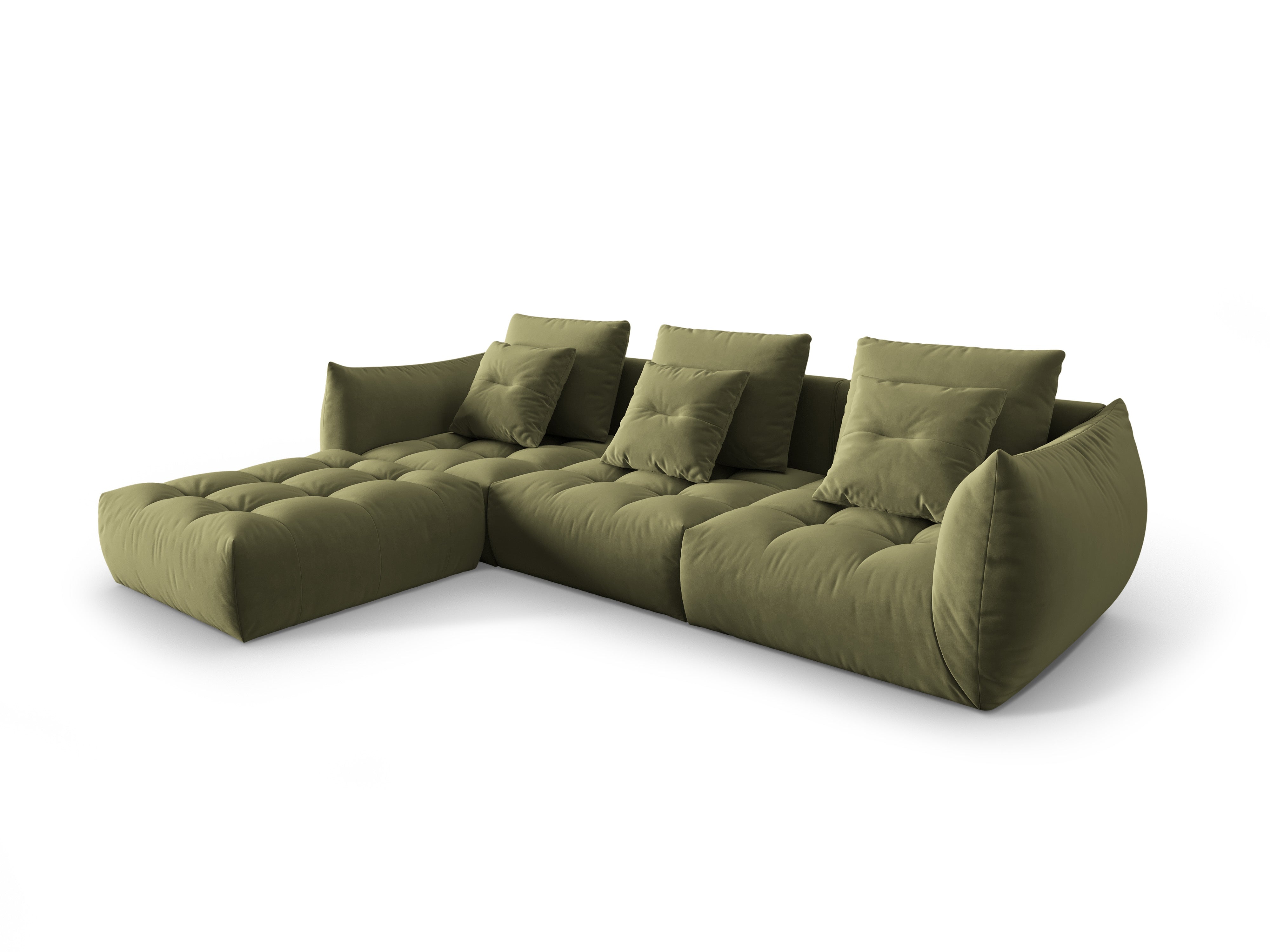 Bloom Ecksofa, 332x216 cm, Material: Samt